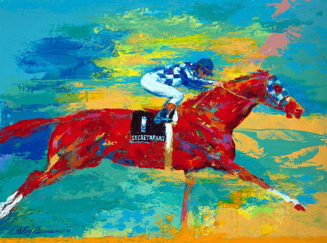 LeRoy Neiman, "The Great Secretariat", 27x34 Signed Limited Edition Serigraph 