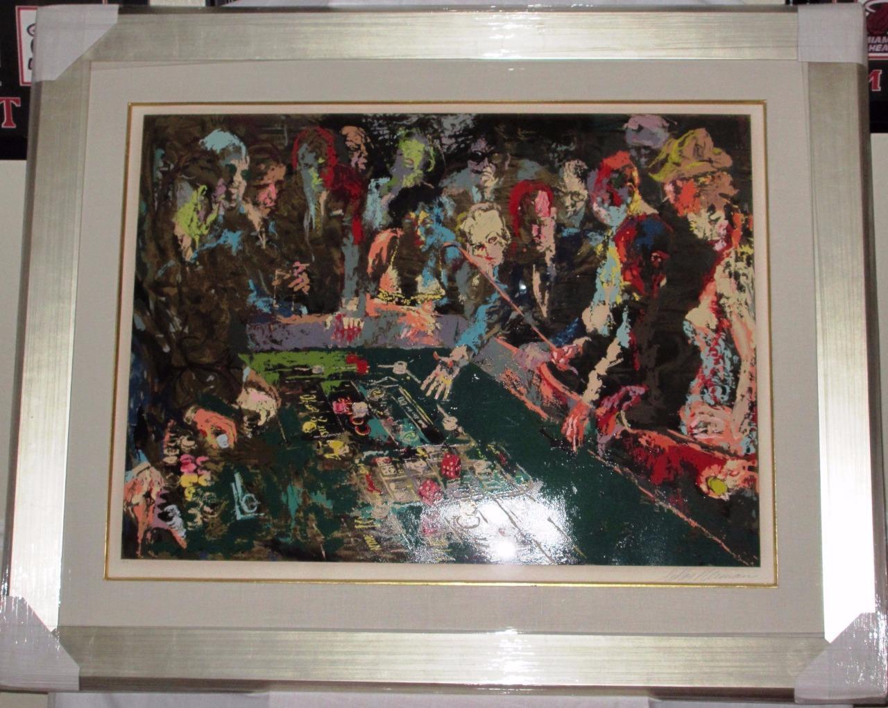 Leroy Neiman Vegas Craps Custom Framed serigraph pencil signed and numbered For Sale 1