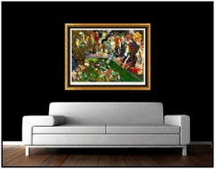 LeRoy Neiman Vegas Craps Original Color Serigraph Hand Signed Large Framed Art