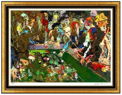 LeRoy Neiman Vegas Craps Original Color Serigraph Hand Signed Large Framed Art