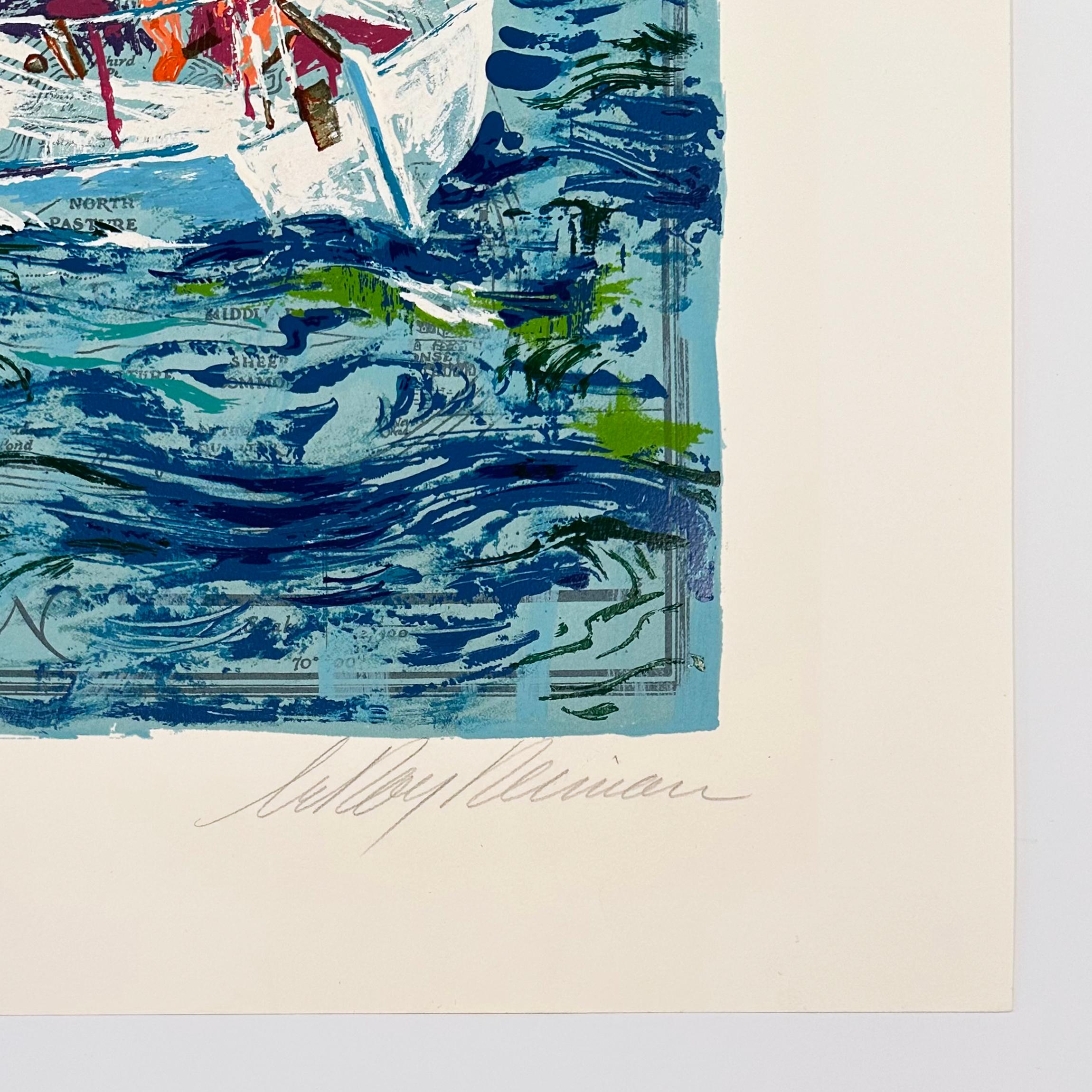 Vela a Nantucket - Print Espressionismo astratto di Leroy Neiman