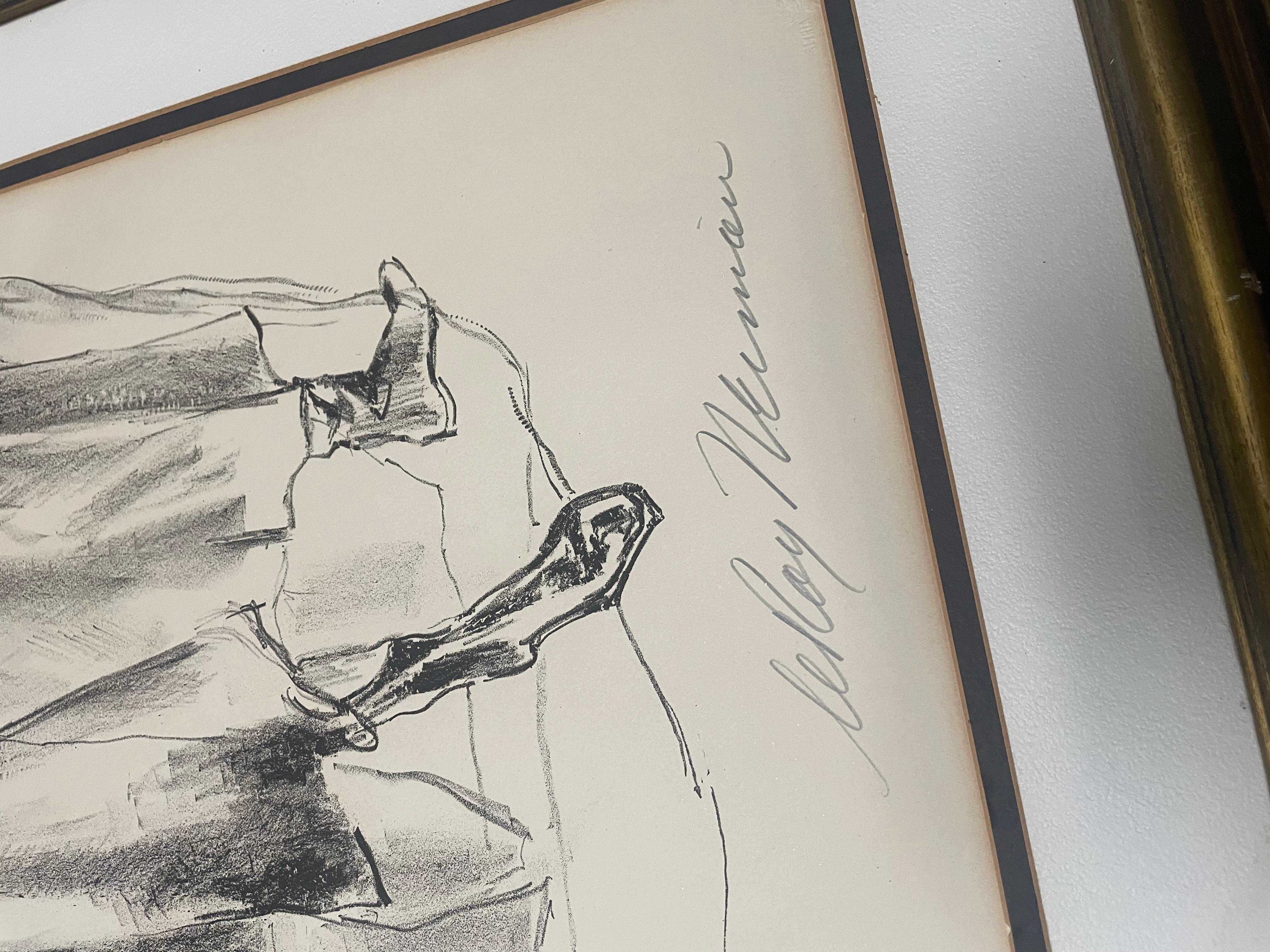 This is a lithograph signed and numbered. In good condition. Measures 42x33
