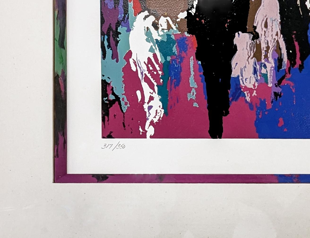 Noche de estreno en Broadway (Gran serigrafía firmada a mano) - Print Contemporáneo de Leroy Neiman