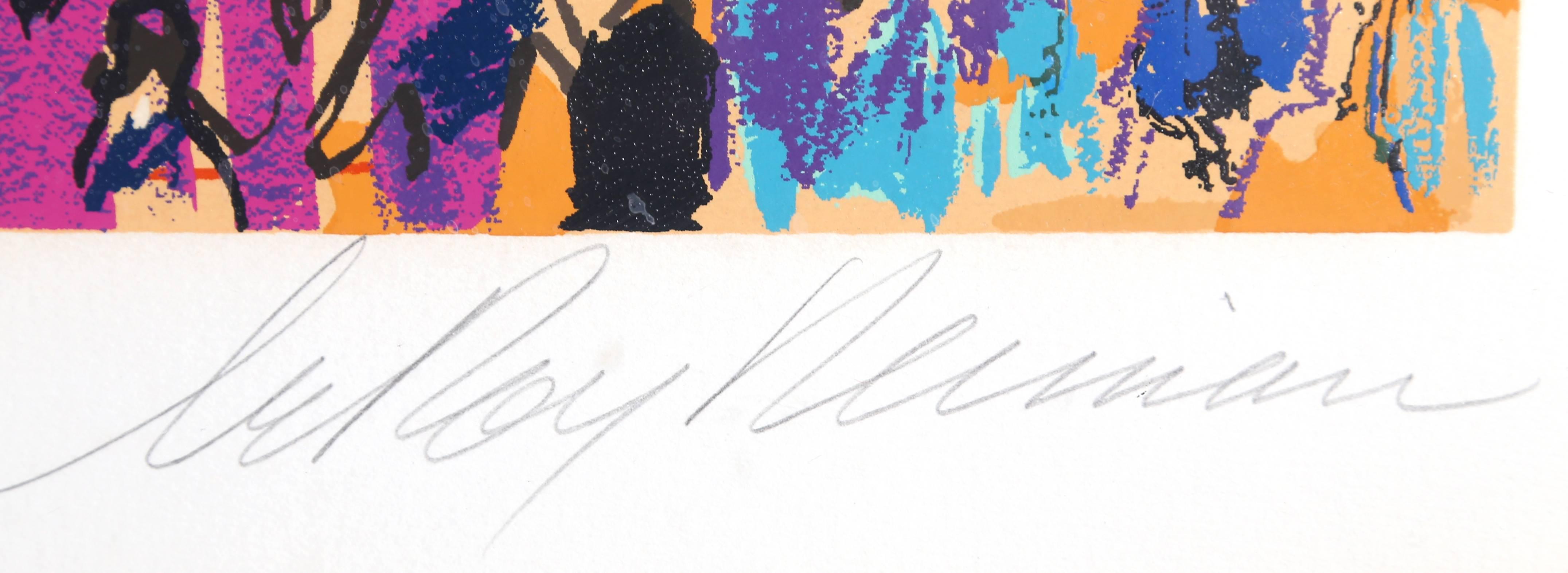Bolsa de París, Serigrafía Pop Art de LeRoy Neiman - Print de Leroy Neiman