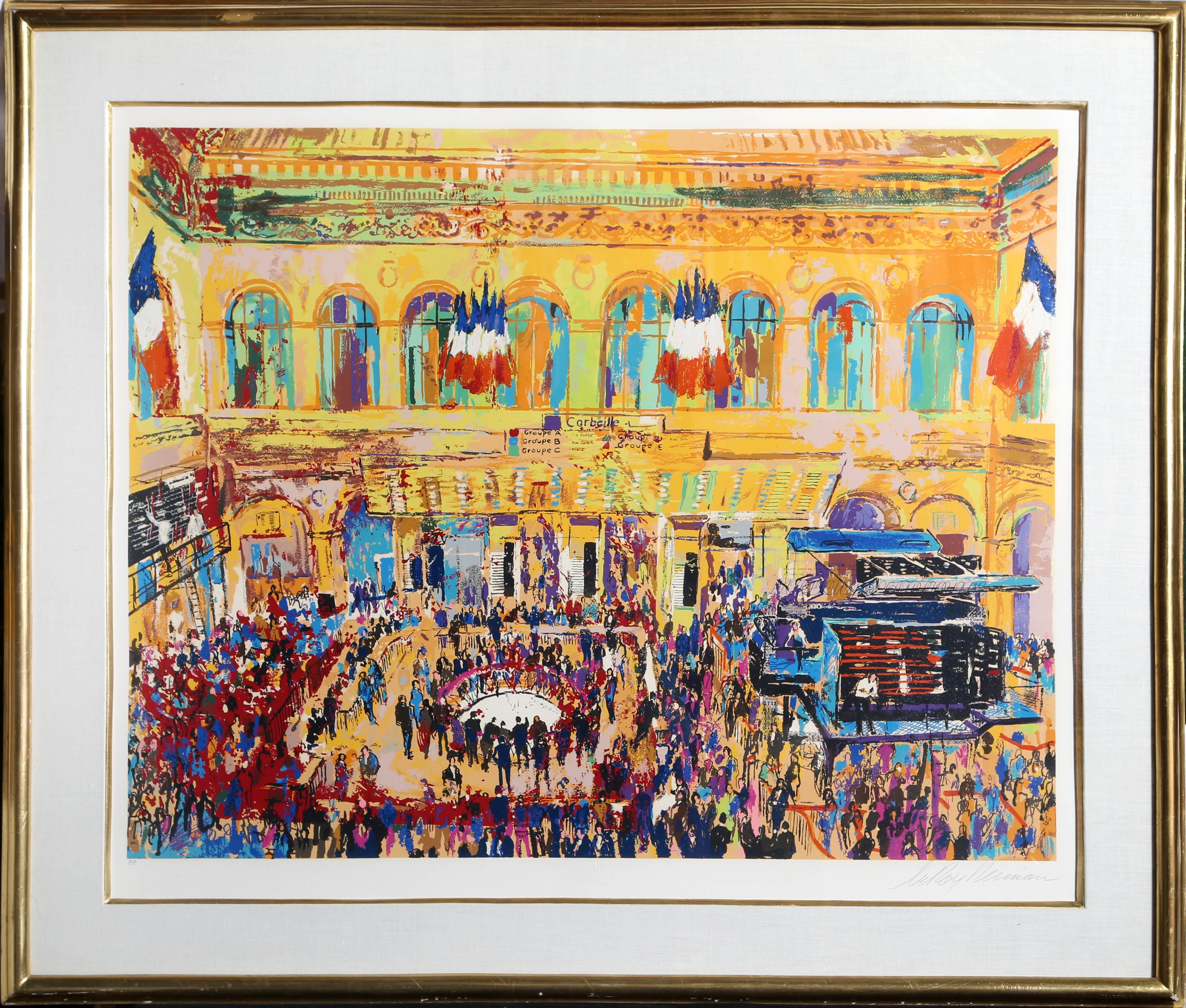 Figurative Print de Leroy Neiman - Bolsa de París, Serigrafía Pop Art de LeRoy Neiman