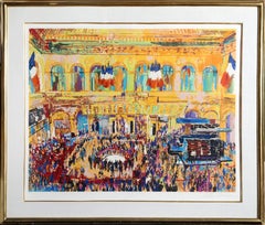 Bolsa de París, Serigrafía Pop Art de LeRoy Neiman
