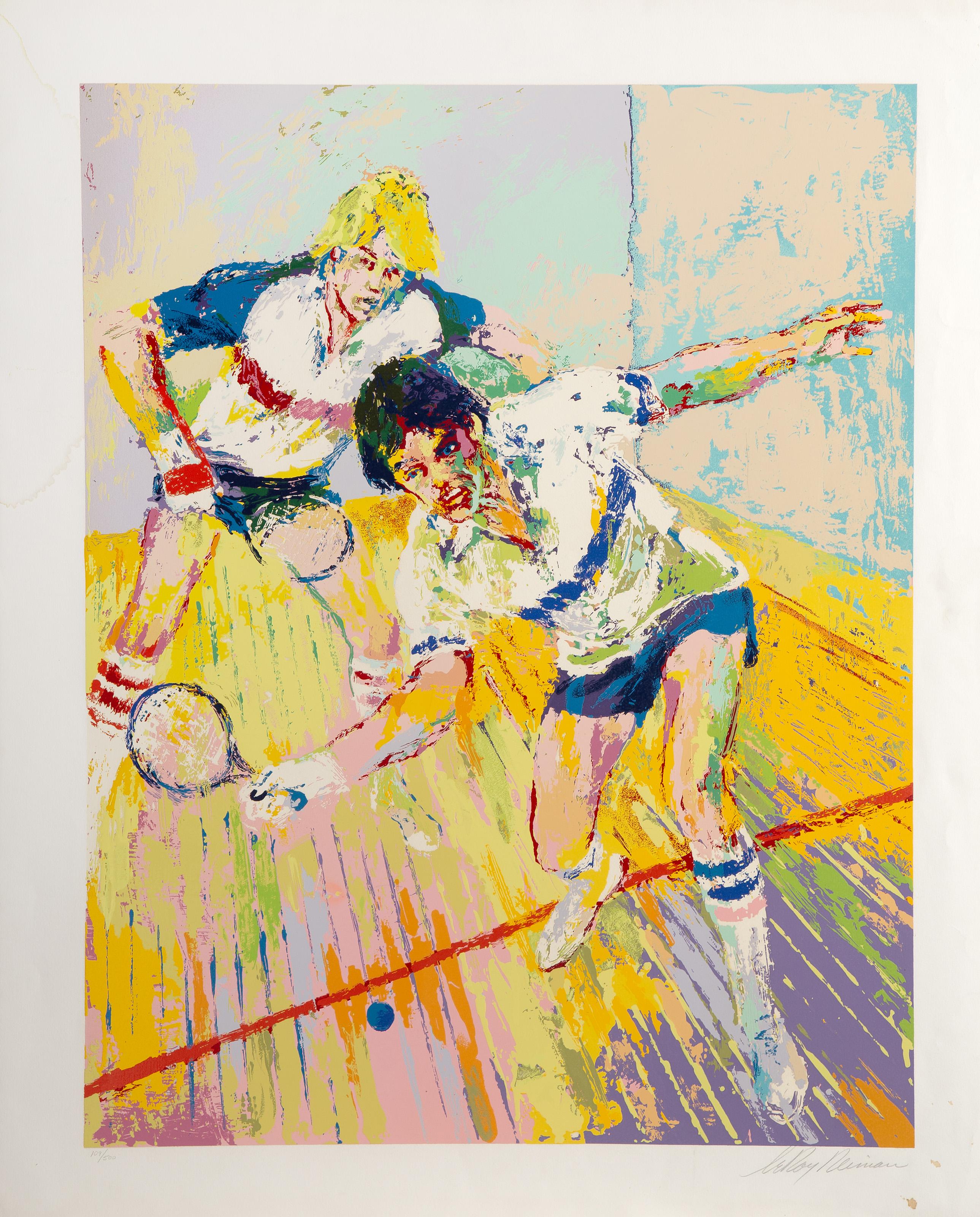 Racquetball, serigrafia sportiva Pop Art di LeRoy Neiman - Print di Leroy Neiman