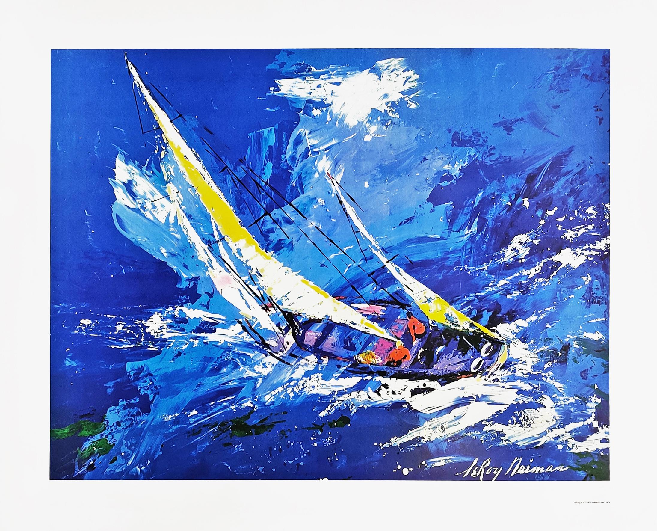 Leroy Neiman Portrait Print - SAILING