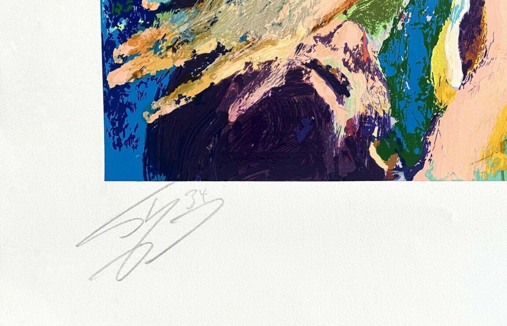 LeRoy Neiman Shaq, LeRoy Neiman ATHLETE and ARTIST SIGNED For Sale