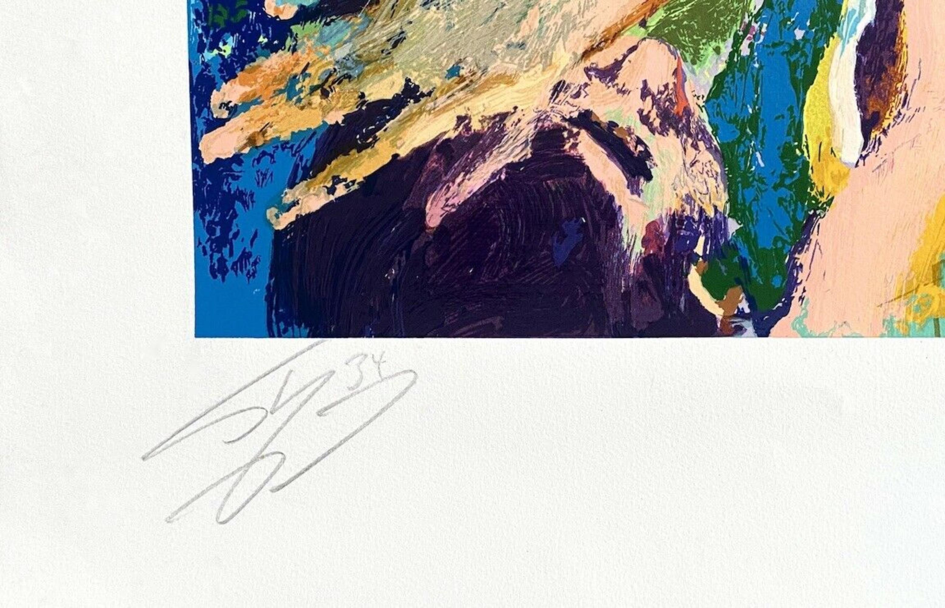 Artista: Leroy Neiman (1898-1976)
Título: Shaq (Shaquille O'Neal / Los Angeles Lakers)
Año: 2000
Medio: Serigrafía sobre papel Arches
Edición: 11/410, más pruebas
Tamaño: 47 x 32 pulgadas
Estado: Excelente
Inscripción: Firmada y numerada por el