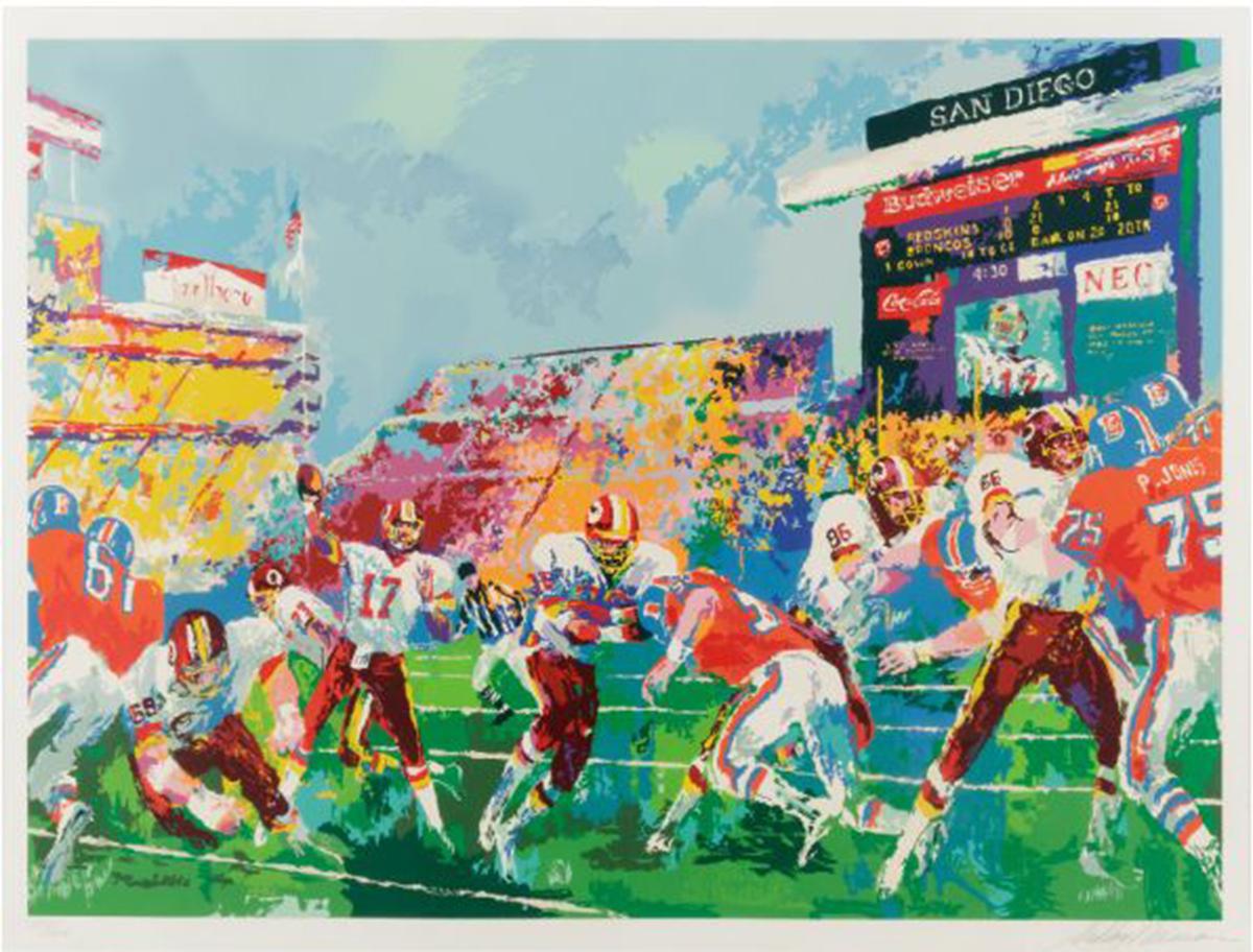 Super Bowl XXII ""In the Pocket"" - Print by Leroy Neiman