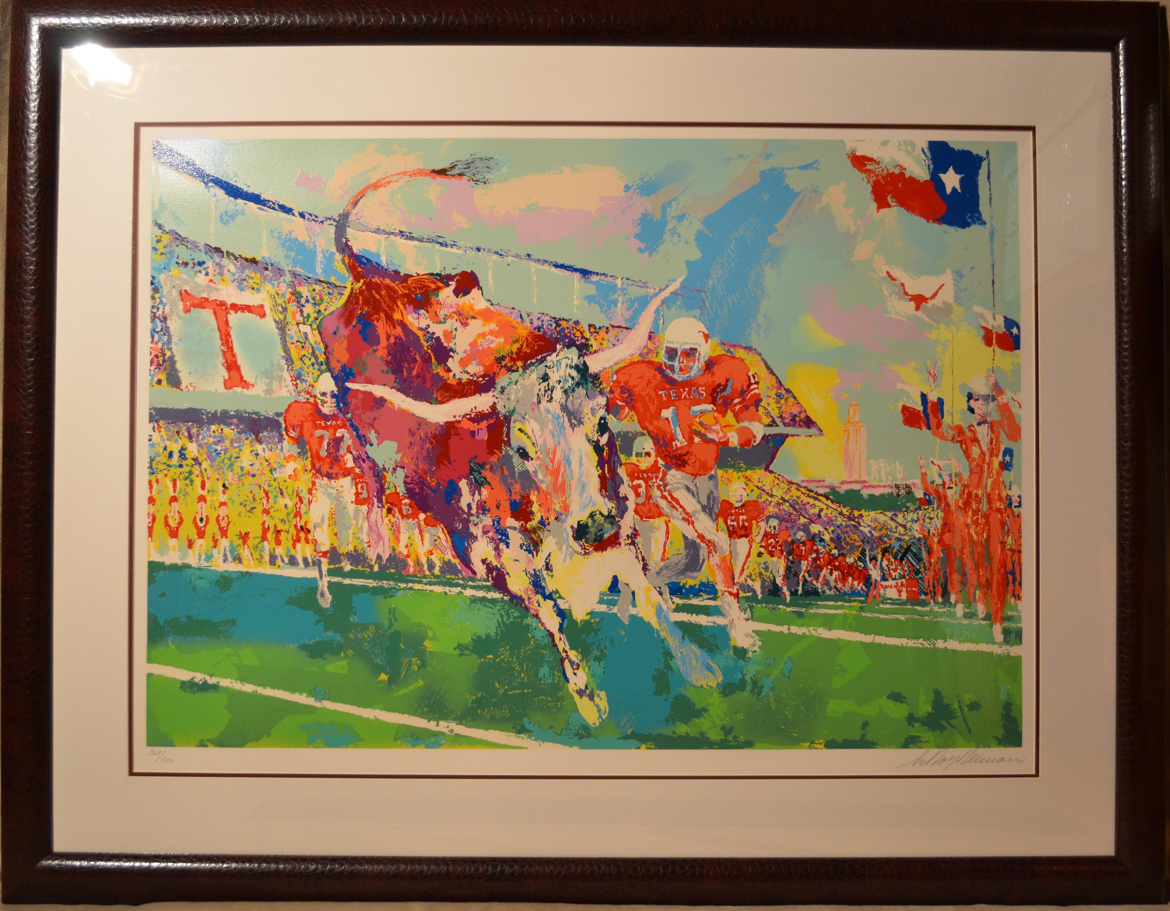 Texas Longhorns - Limited Edition Serigraph by LeRoy Neiman - Print by Leroy Neiman