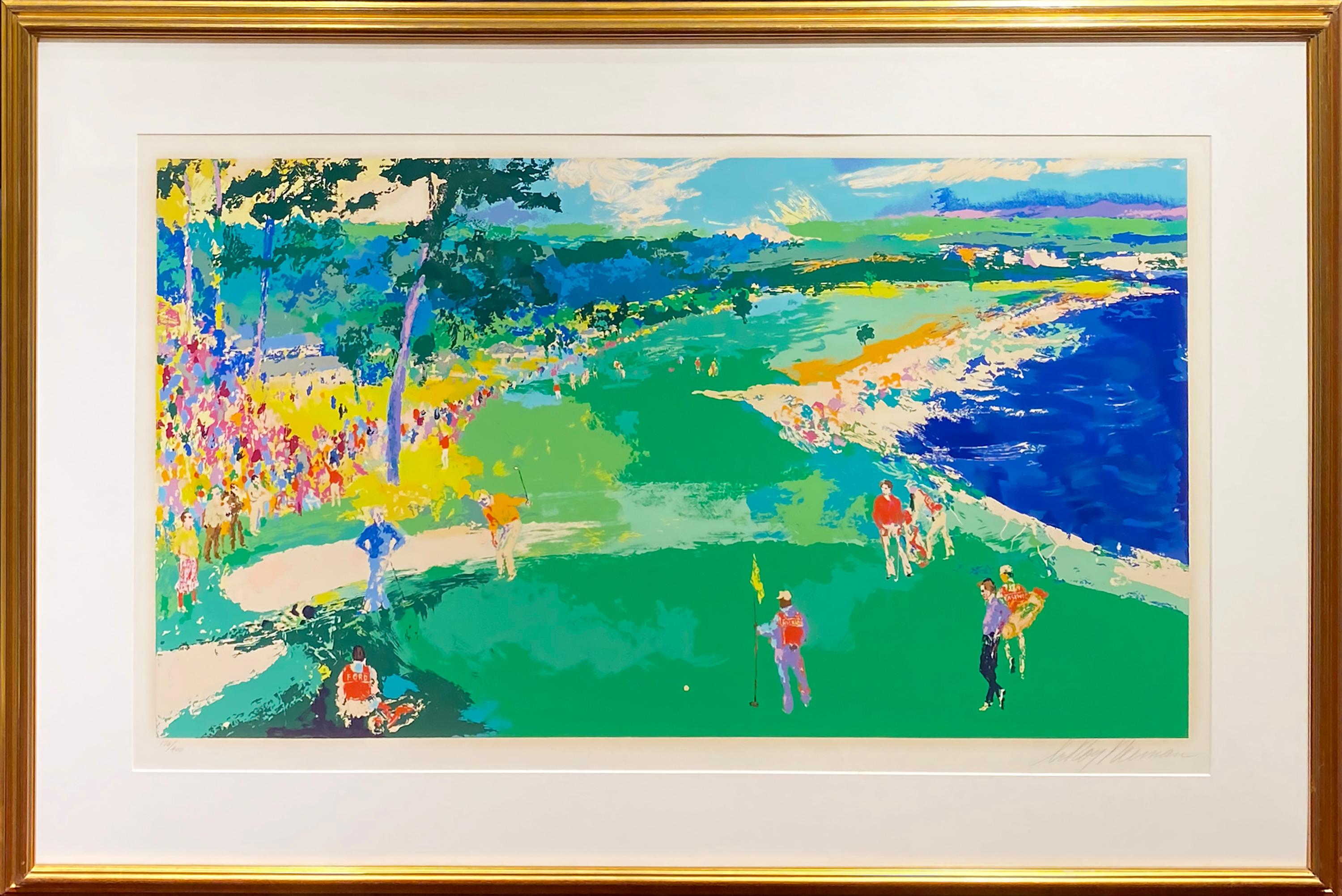 The 18th at Pebble Beach - Print by Leroy Neiman