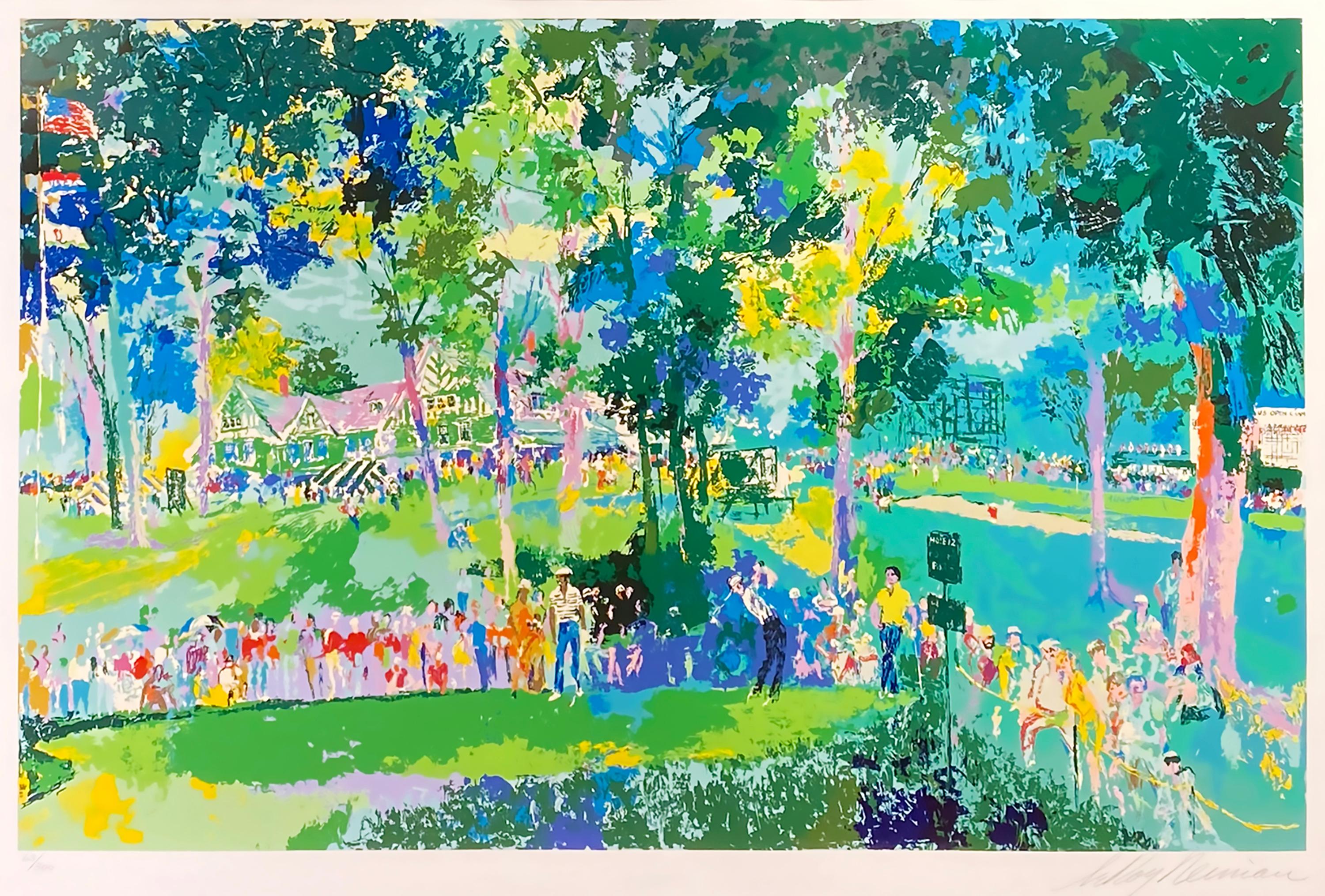 Landscape Print de Leroy Neiman - Abierto de EE.UU. en Oakmont