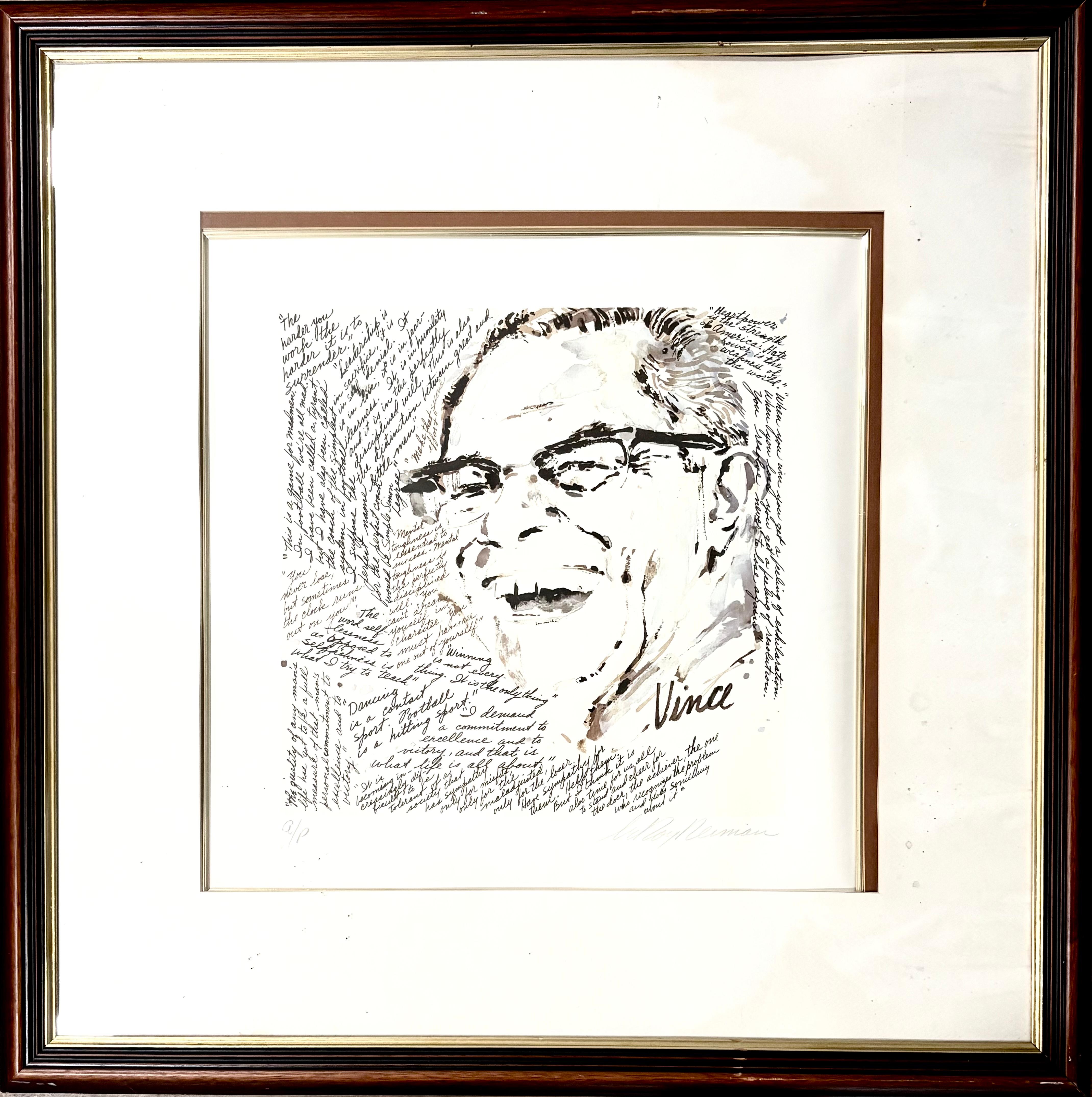 “Vince Lombard” - Print by Leroy Neiman