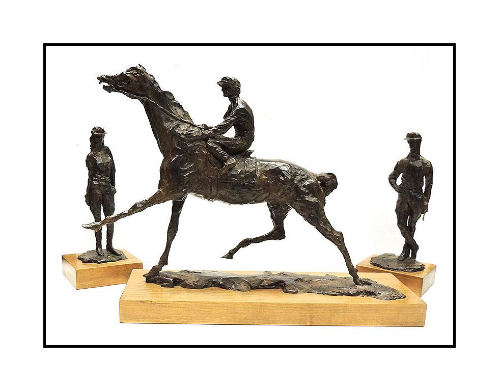 bronze horse racing statues