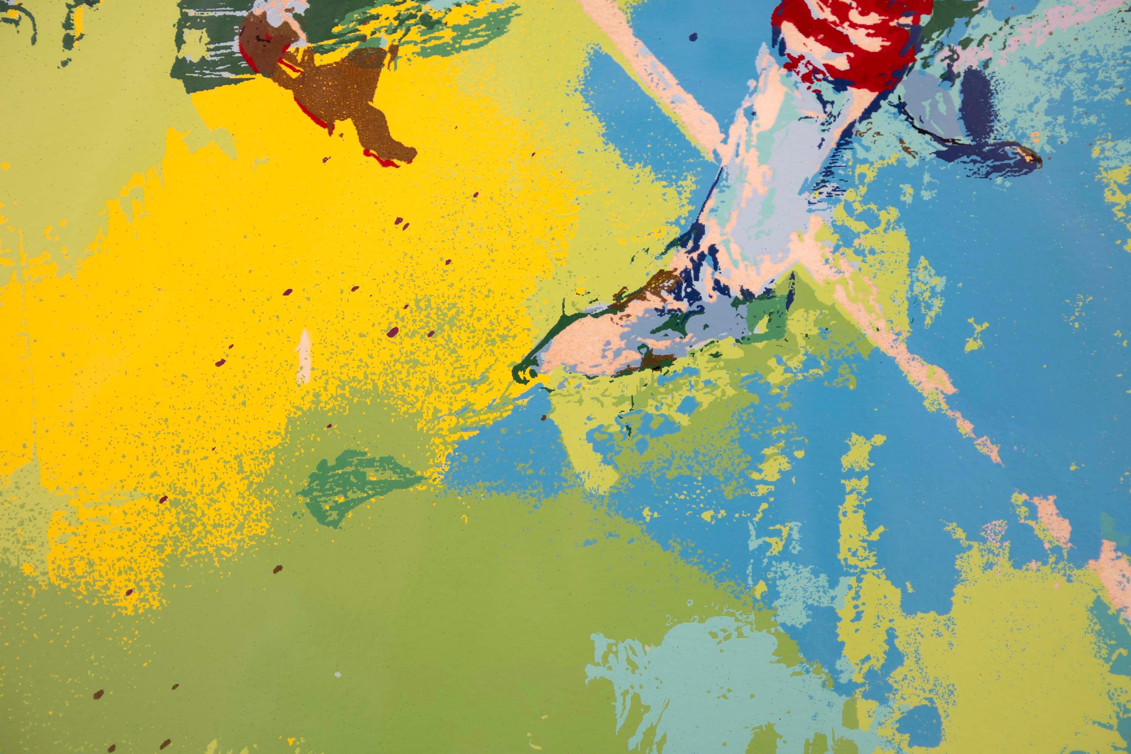 Leroy Neiman Silverdome Super Bowl Signed Silkscreen on Paper 33/300 Framed 1982 For Sale 3