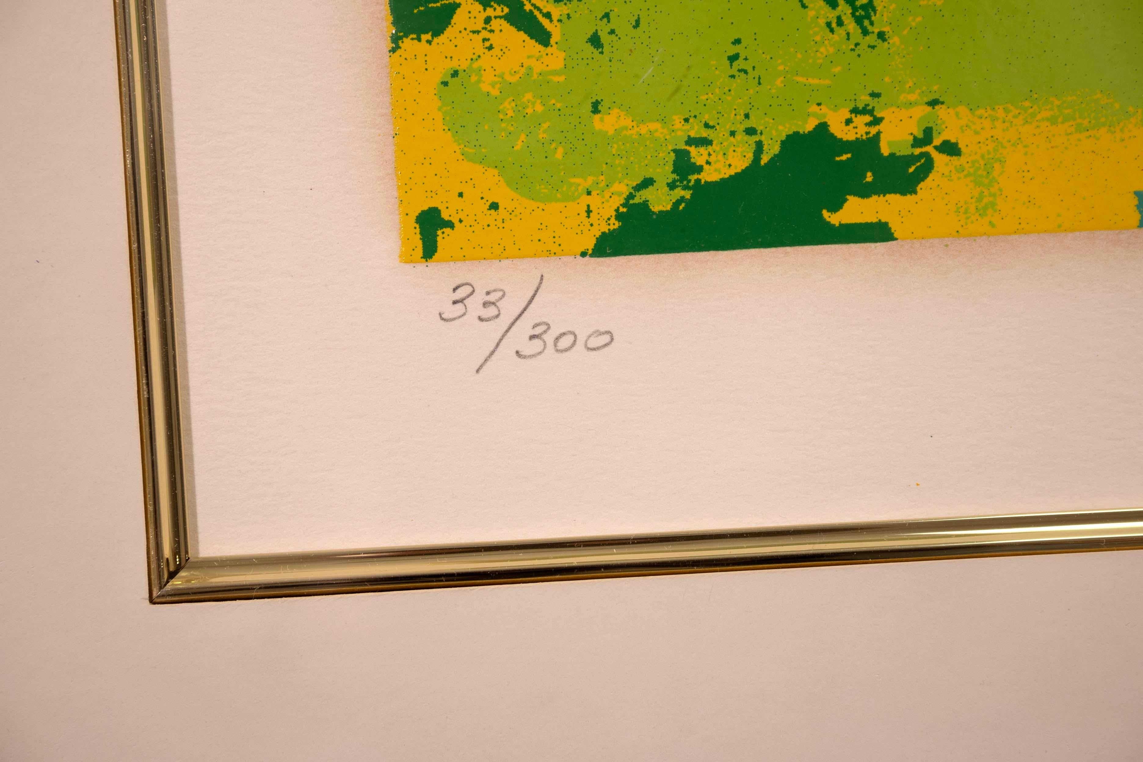 Leroy Neiman Silverdome Super Bowl Signed Silkscreen on Paper 33/300 Framed 1982 For Sale 4