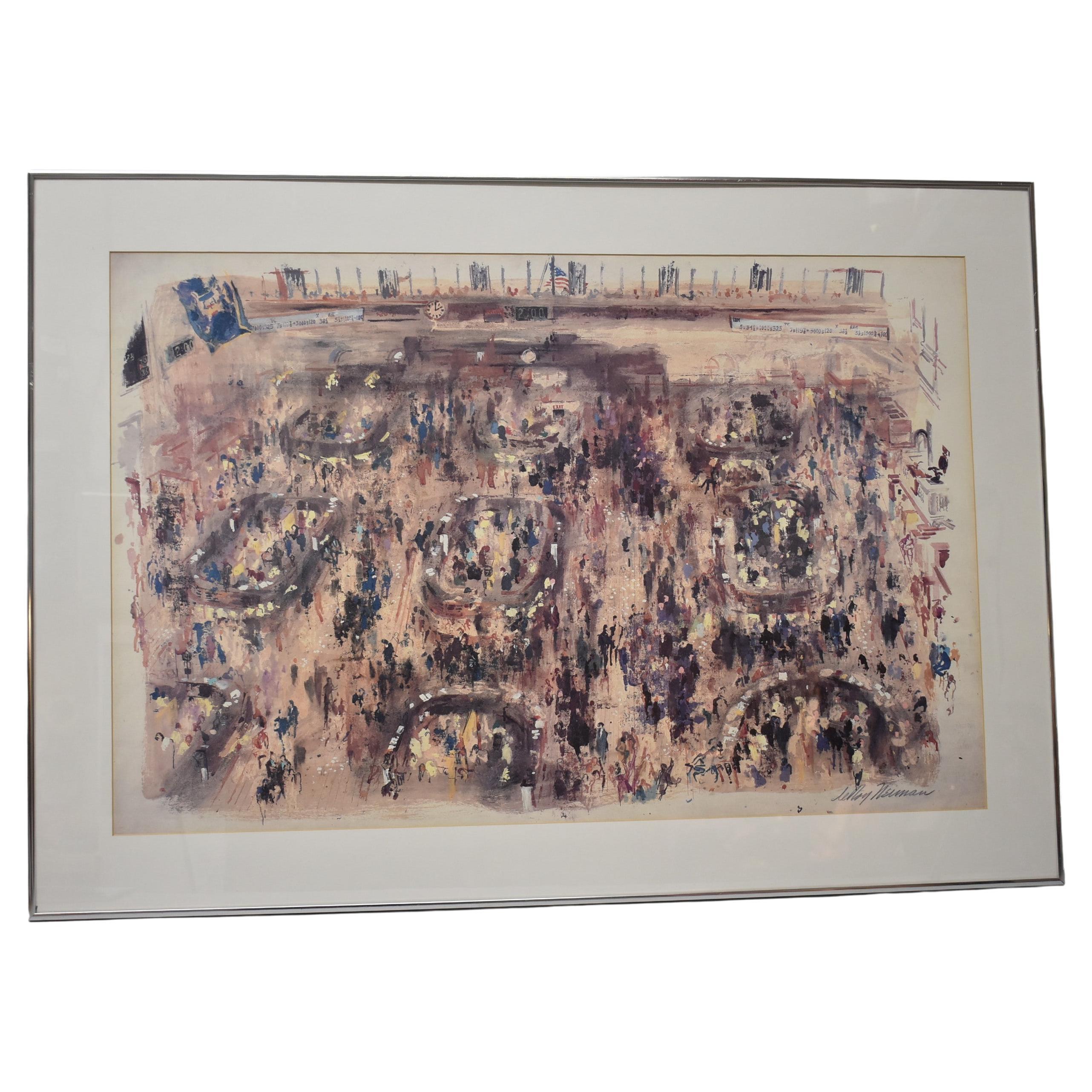 LeRoy Neiman "Bolsa" 1977 Impresión