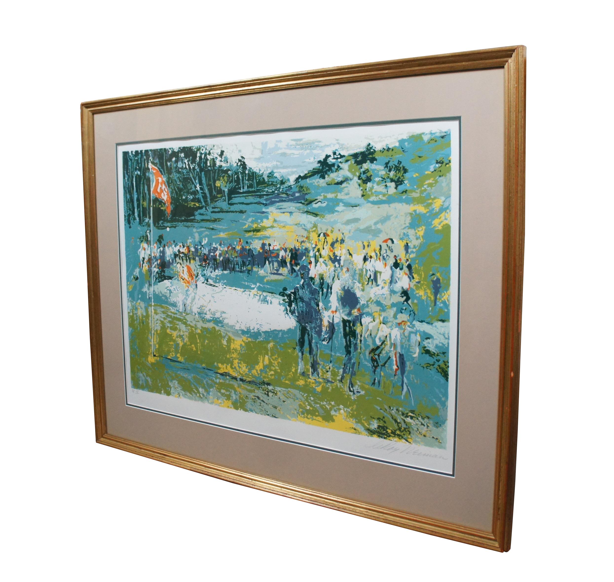 Expressionist LeRoy Neiman Tournament Golf 15th Hole Artists Proof Serigraph Print 42