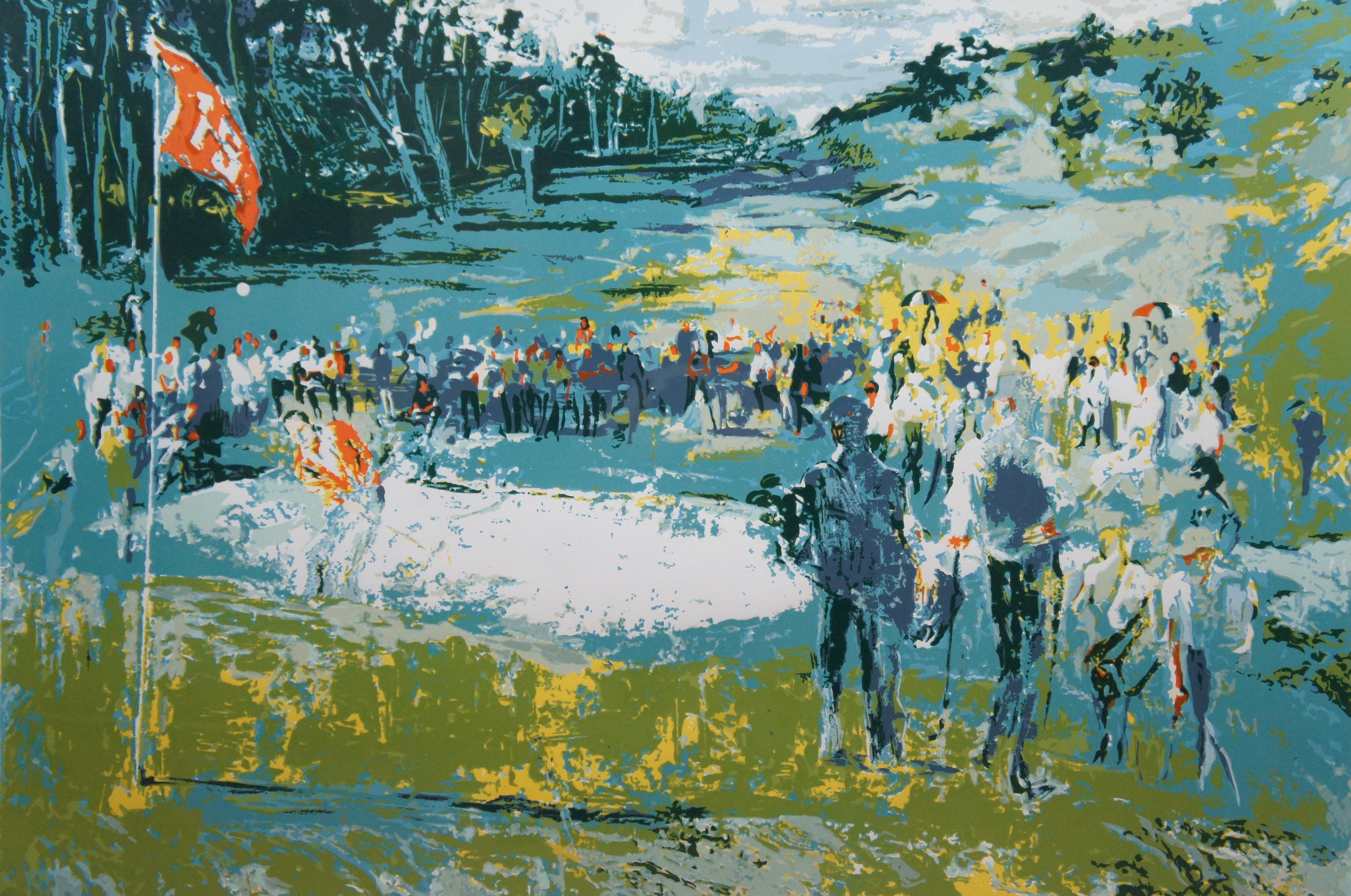 20th Century LeRoy Neiman Tournament Golf 15th Hole Artists Proof Serigraph Print 42