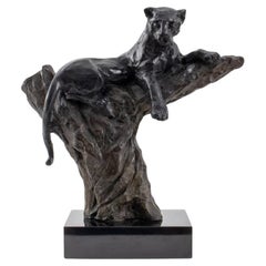 Bronzeskulptur „Vigilant“ von LeRoy Neiman, Bronzeskulptur, 1987