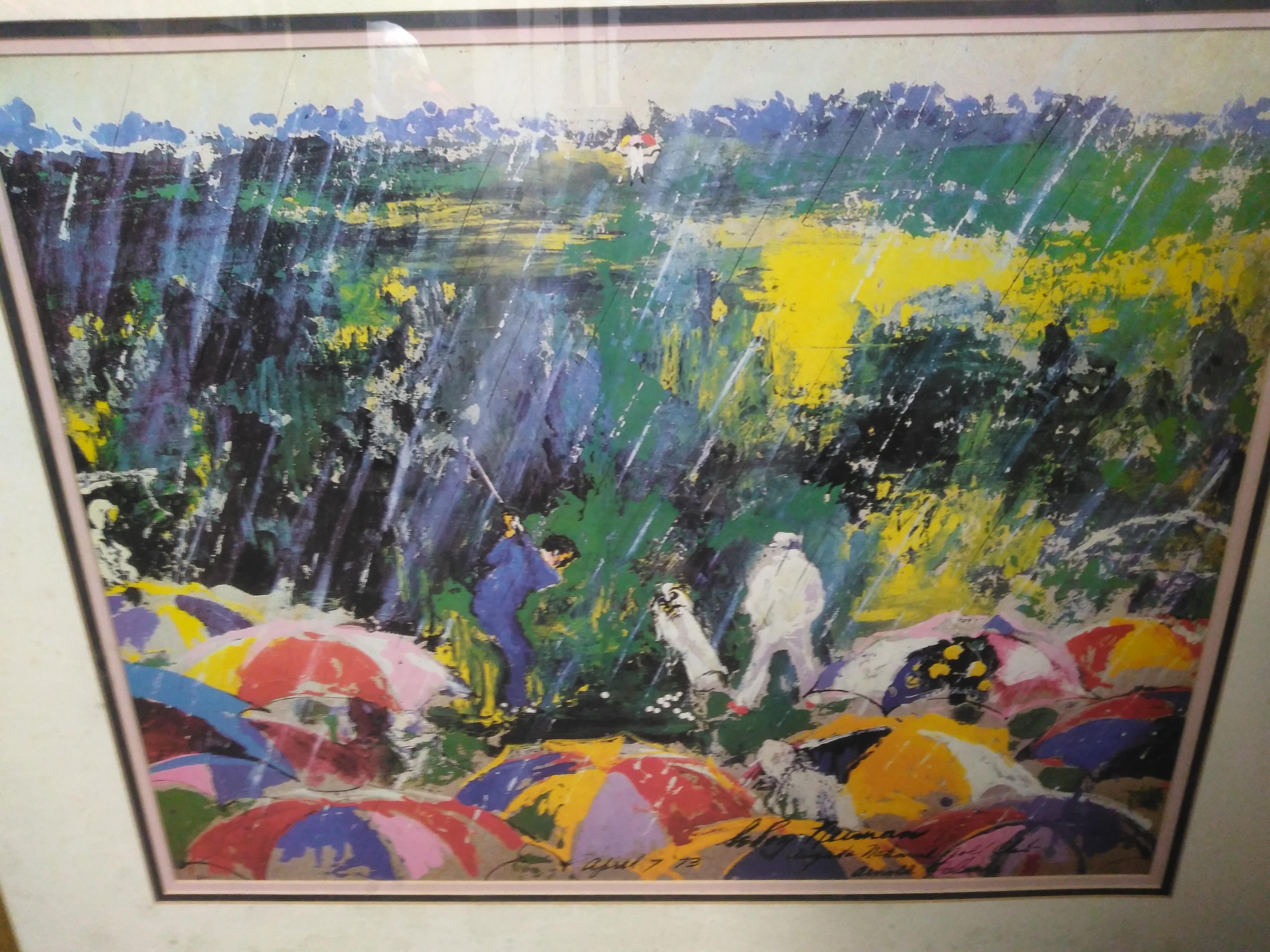 Leroy Nieman Arnold Palmer Augusta Póster en Bueno estado para la venta en Pasadena, TX