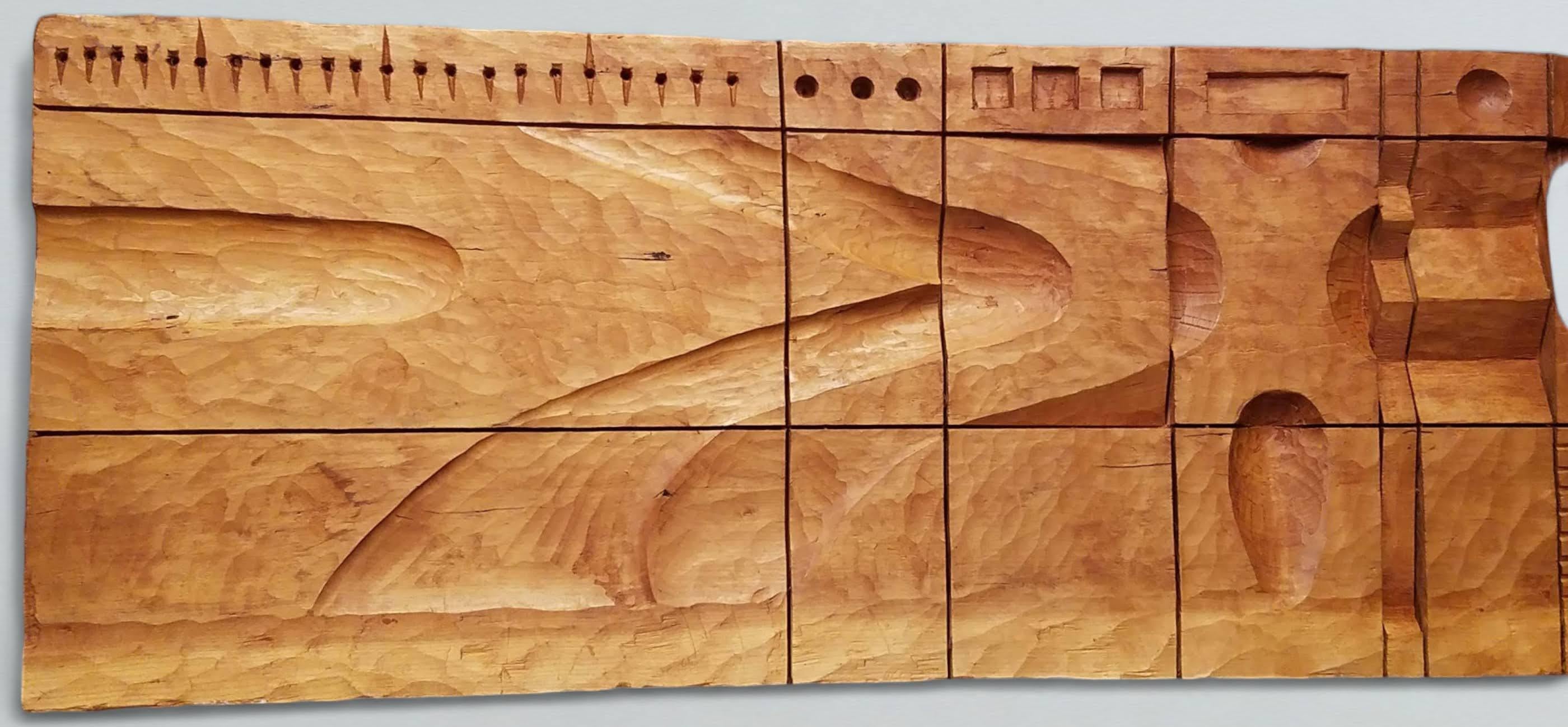Leroy Setziol Carved Wall Sculpture 1963 For Sale 1