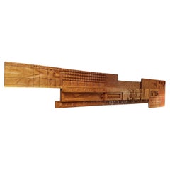 Escultura mural tallada de Leroy Setziol 1963