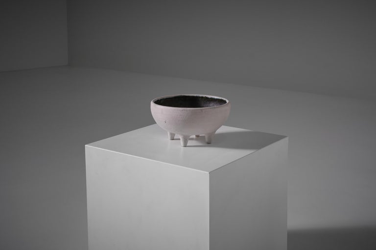 Les 2 Potiers; Michelle & Jacques Serre Ceramic Bowl, France 1950s For Sale 7