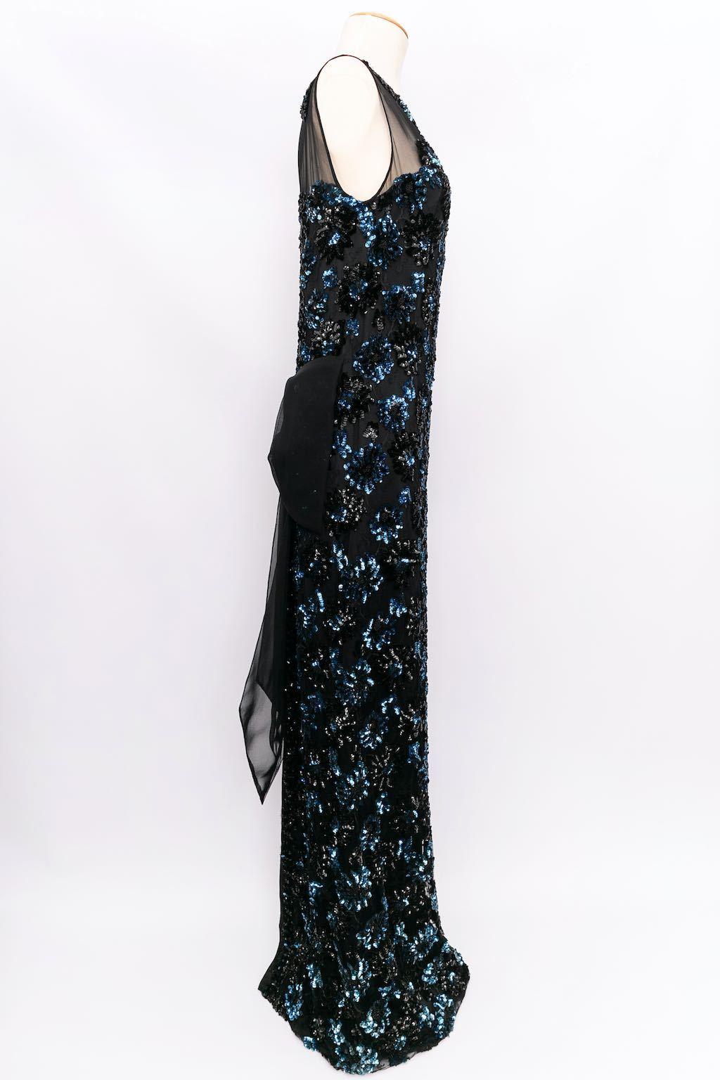 Black Les 5 A sequined dress For Sale