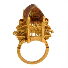 Tourmaline & Citrine gold ring