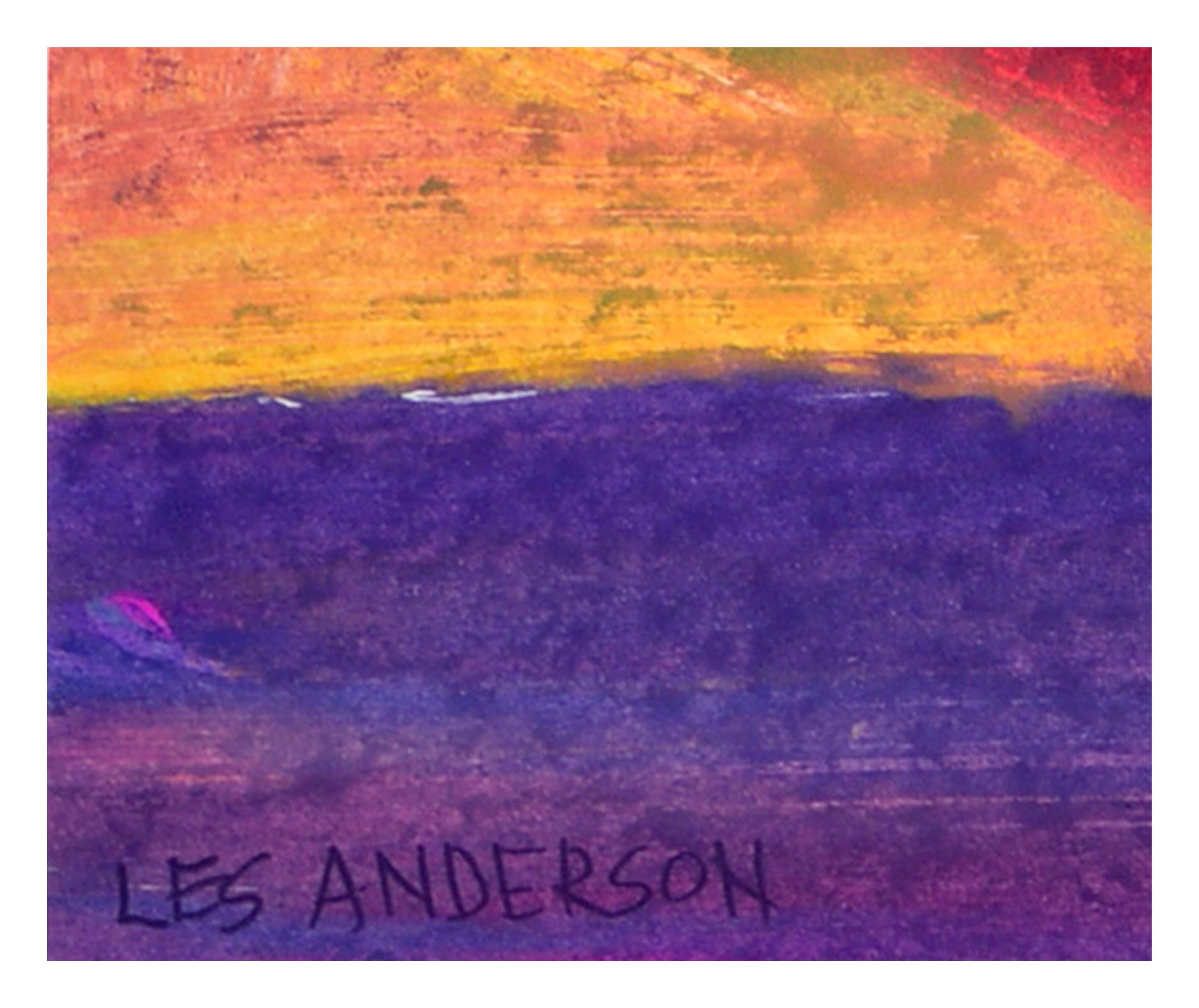 Multi Colored Grid Abstract - Abstract Expressionist Art by Les Anderson