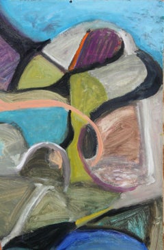 "Stillborn Dreams" - Mid Century Abstract Expressionist Composition in Oil