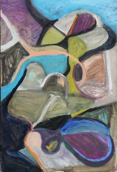 "Stillborn Dreams" - Mid Century Abstract Expressionist Composition in Oil