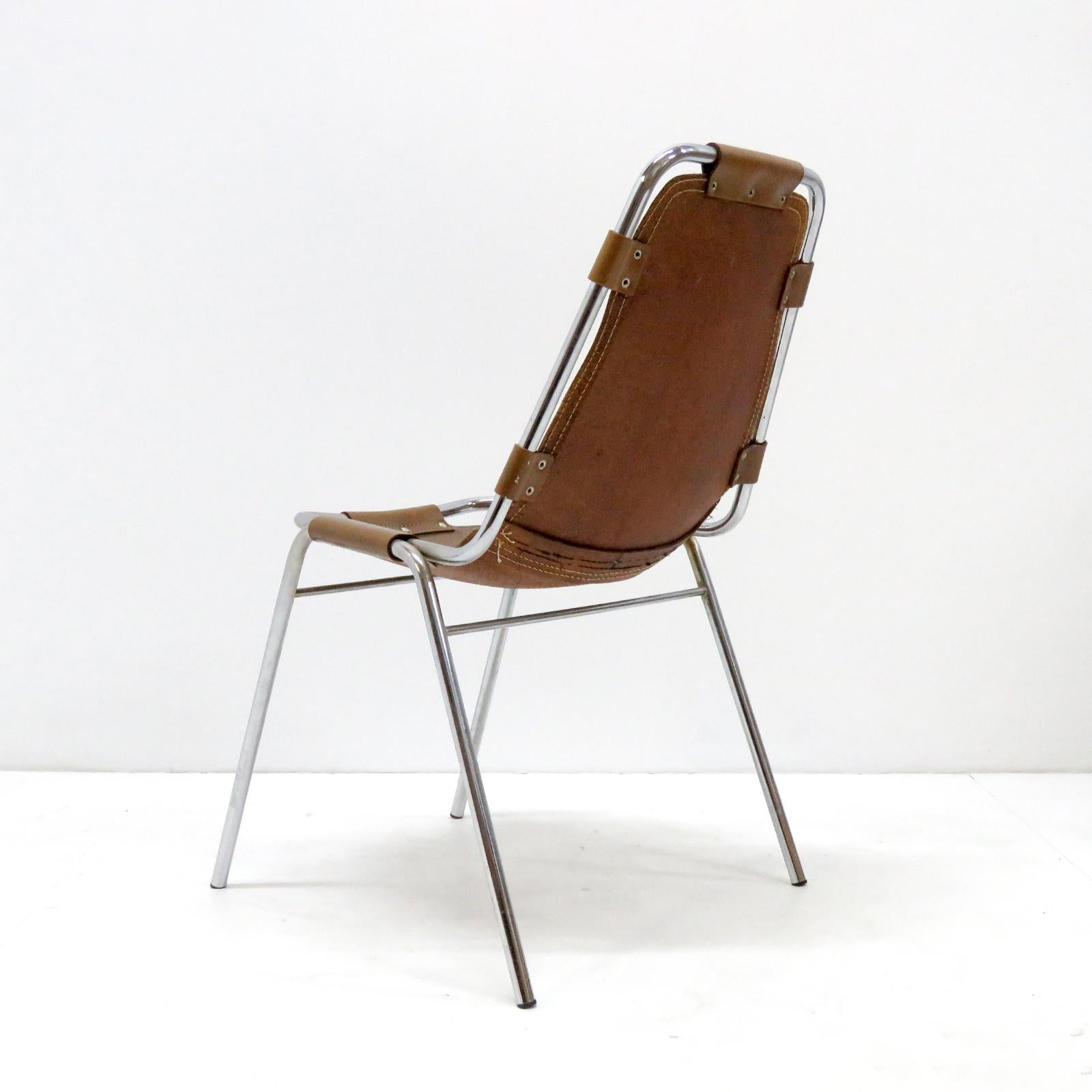 Leather “Les Arc” Chairs Selected by Charlotte Perriand