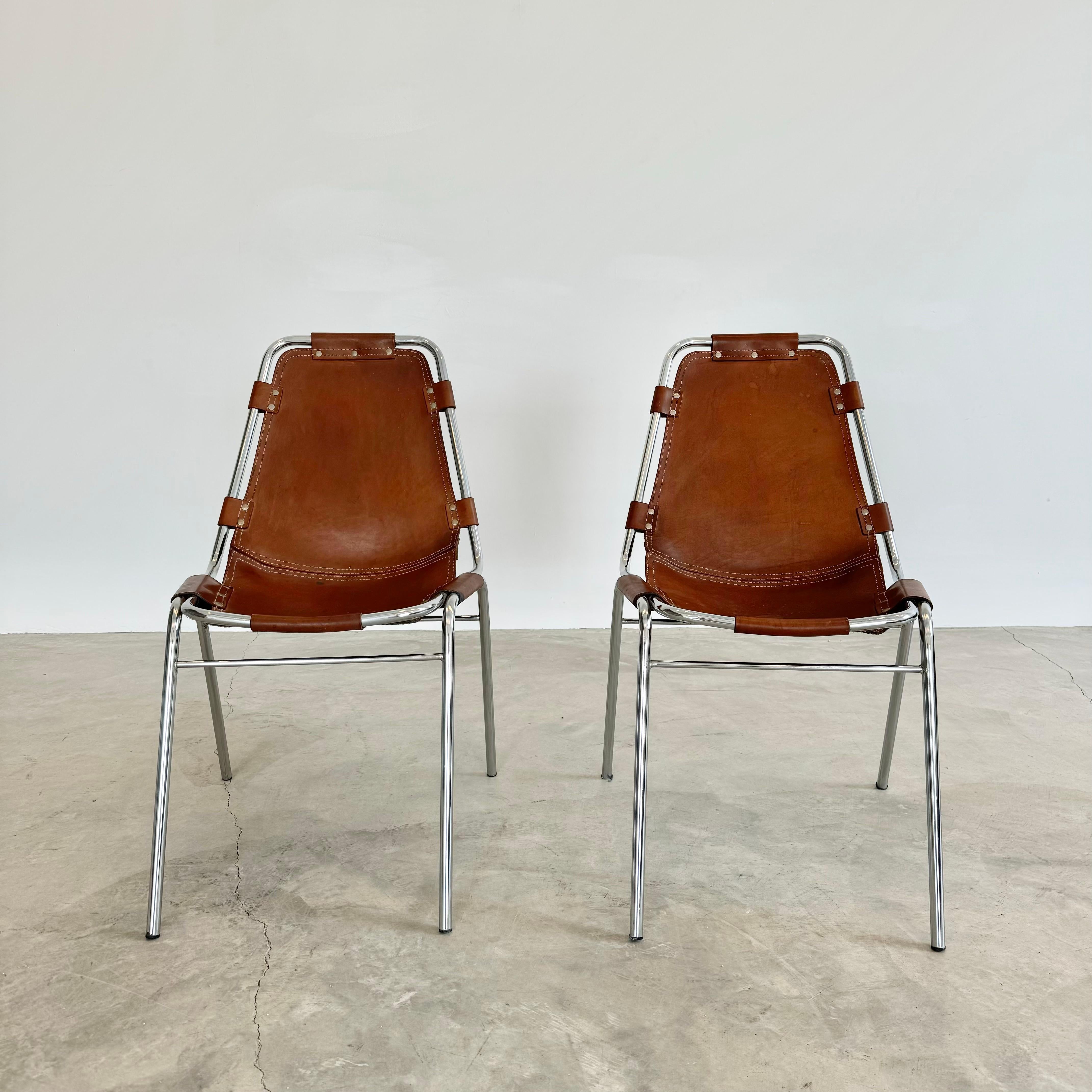 Les Arc Dining Chairs Selected by Charlotte Perriand, 1960s France For Sale 1