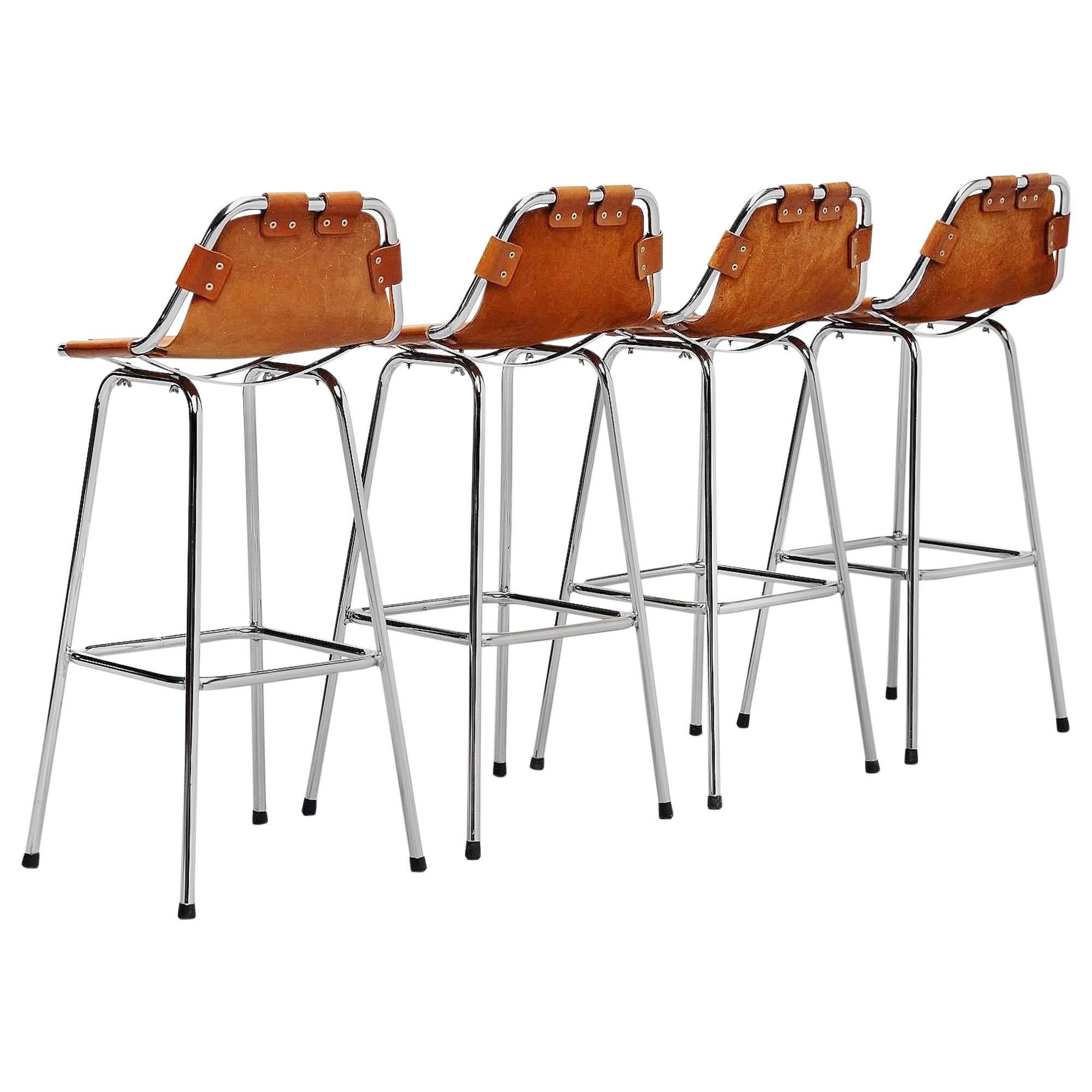 Les Arcs Bar Stools Used by Charlotte Perriand, 1960