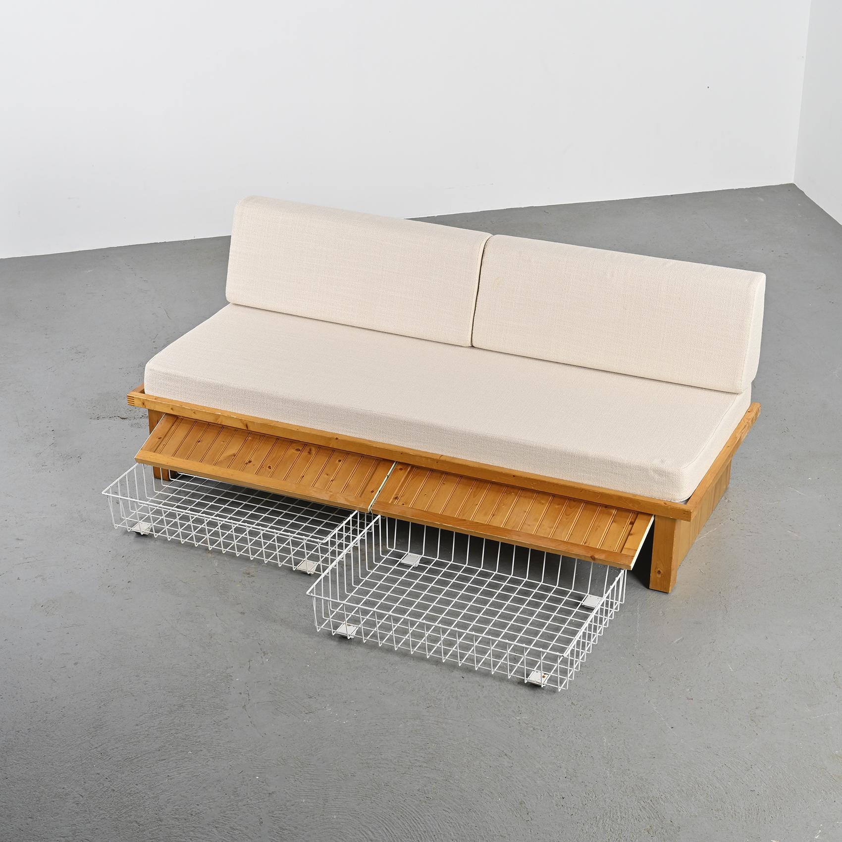 French  Les Arcs Bench by Charlotte Perriand circa 1973  For Sale