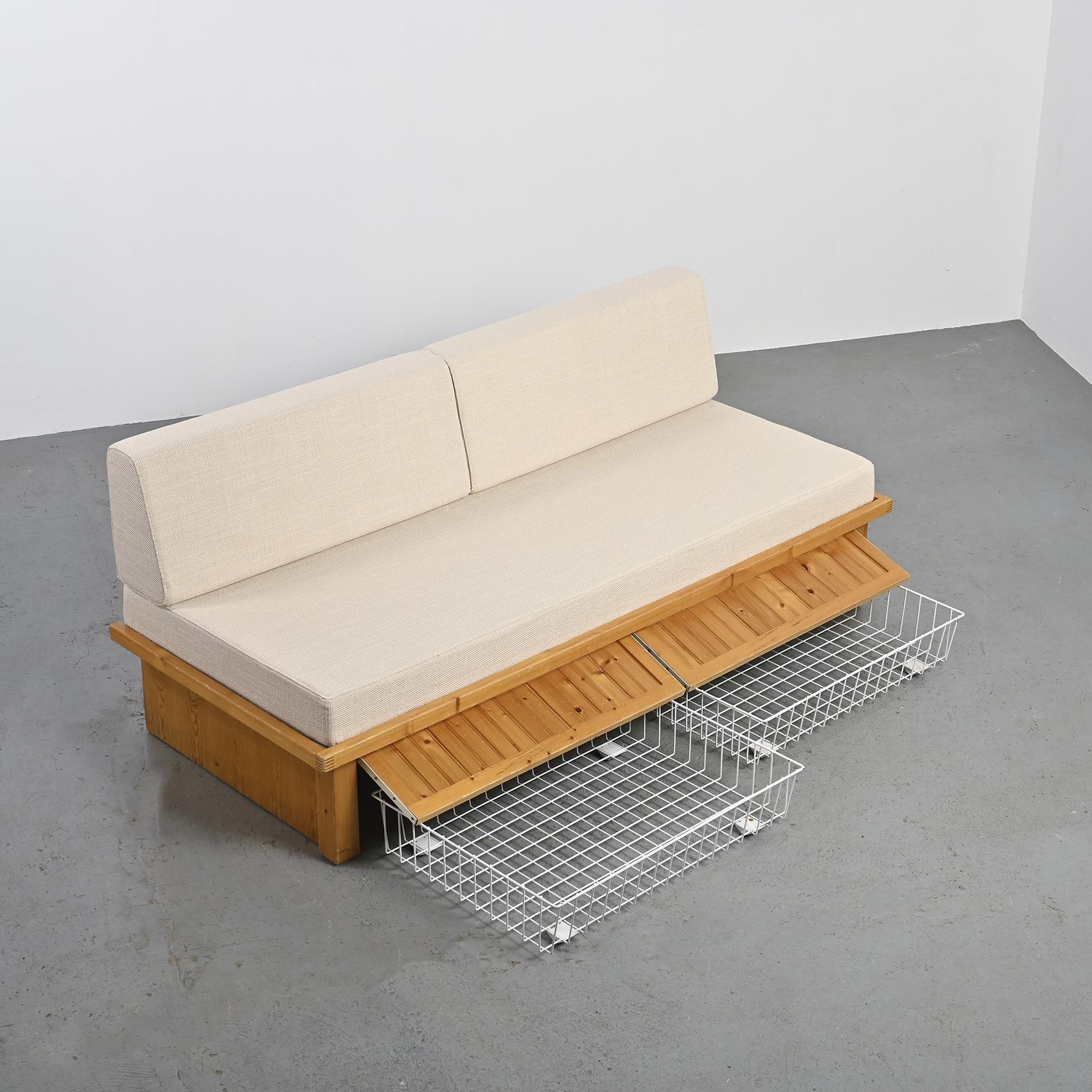 French Les Arcs Bench by Charlotte Perriand circa 1973