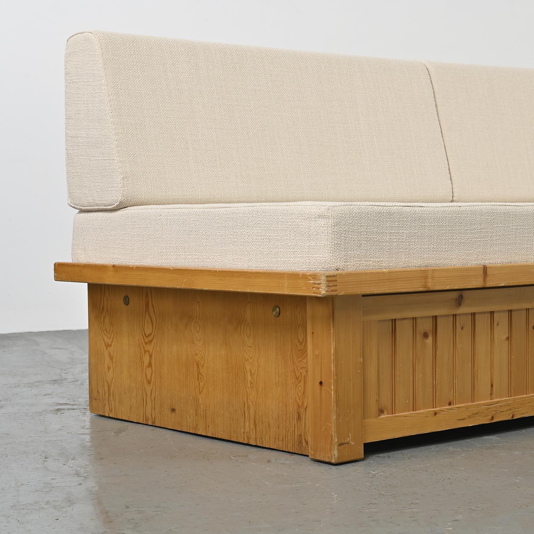 20th Century Les Arcs Bench by Charlotte Perriand circa 1973