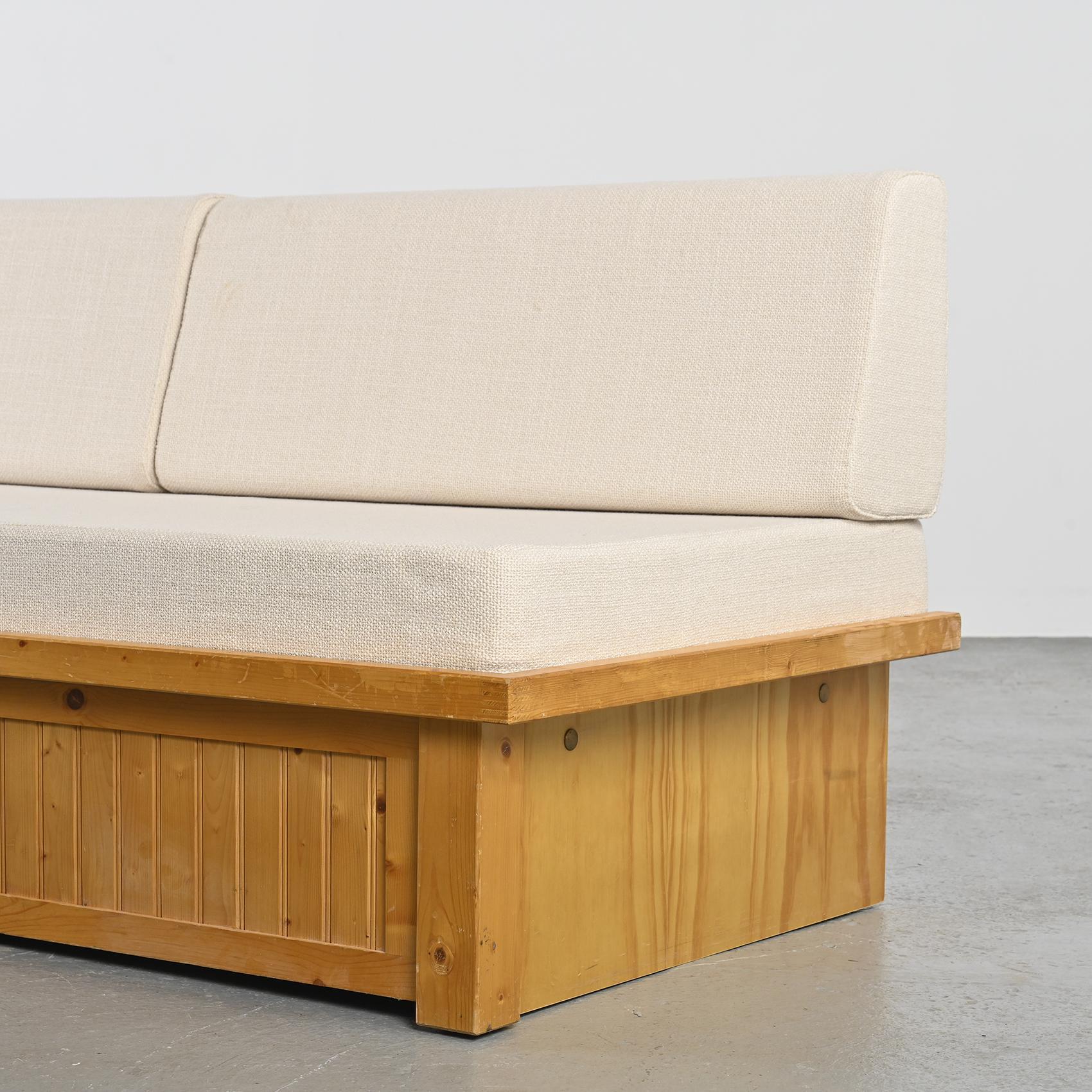 Pine  Les Arcs Bench by Charlotte Perriand circa 1973  For Sale