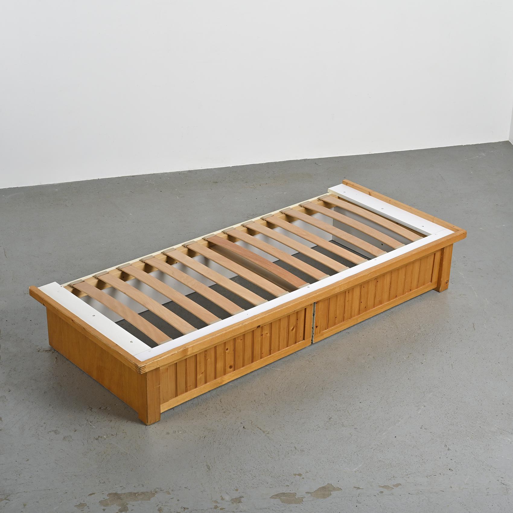 Pine Les Arcs Bench by Charlotte Perriand circa 1973