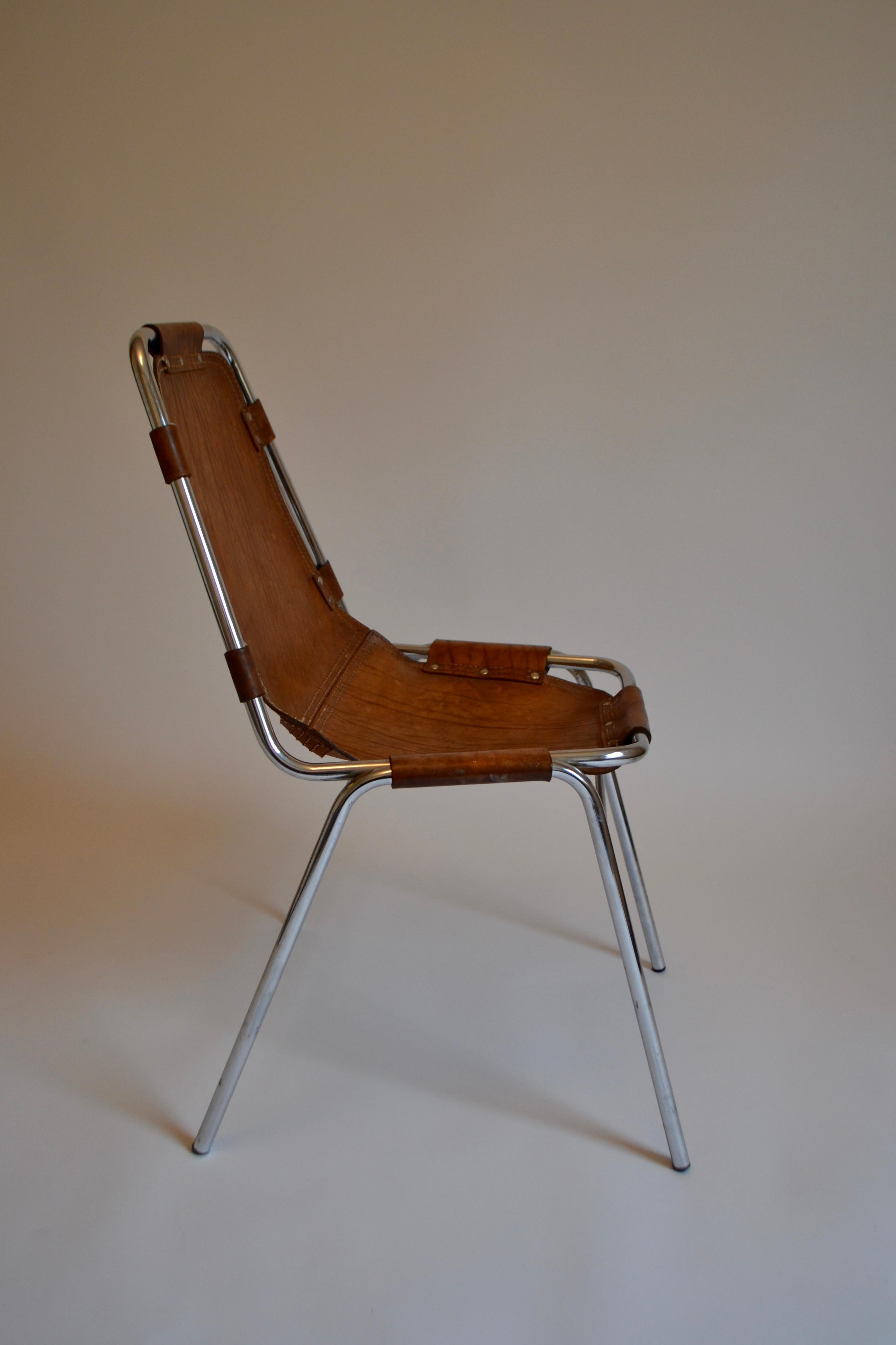 Les Arcs Chair by Charlotte Perriand, 1960s In Fair Condition In London, GB