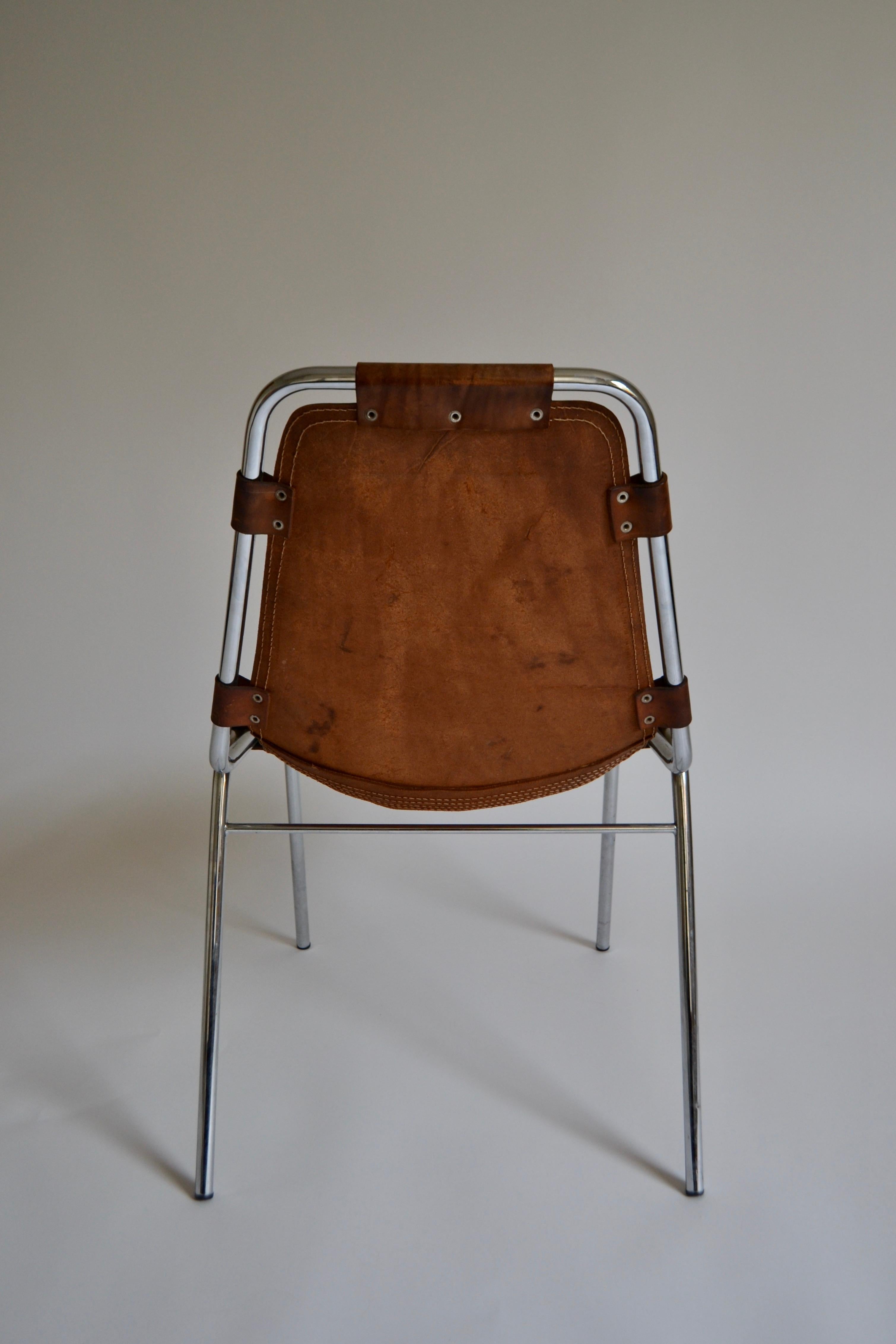 Leather Les Arcs Chair by Charlotte Perriand, 1960s