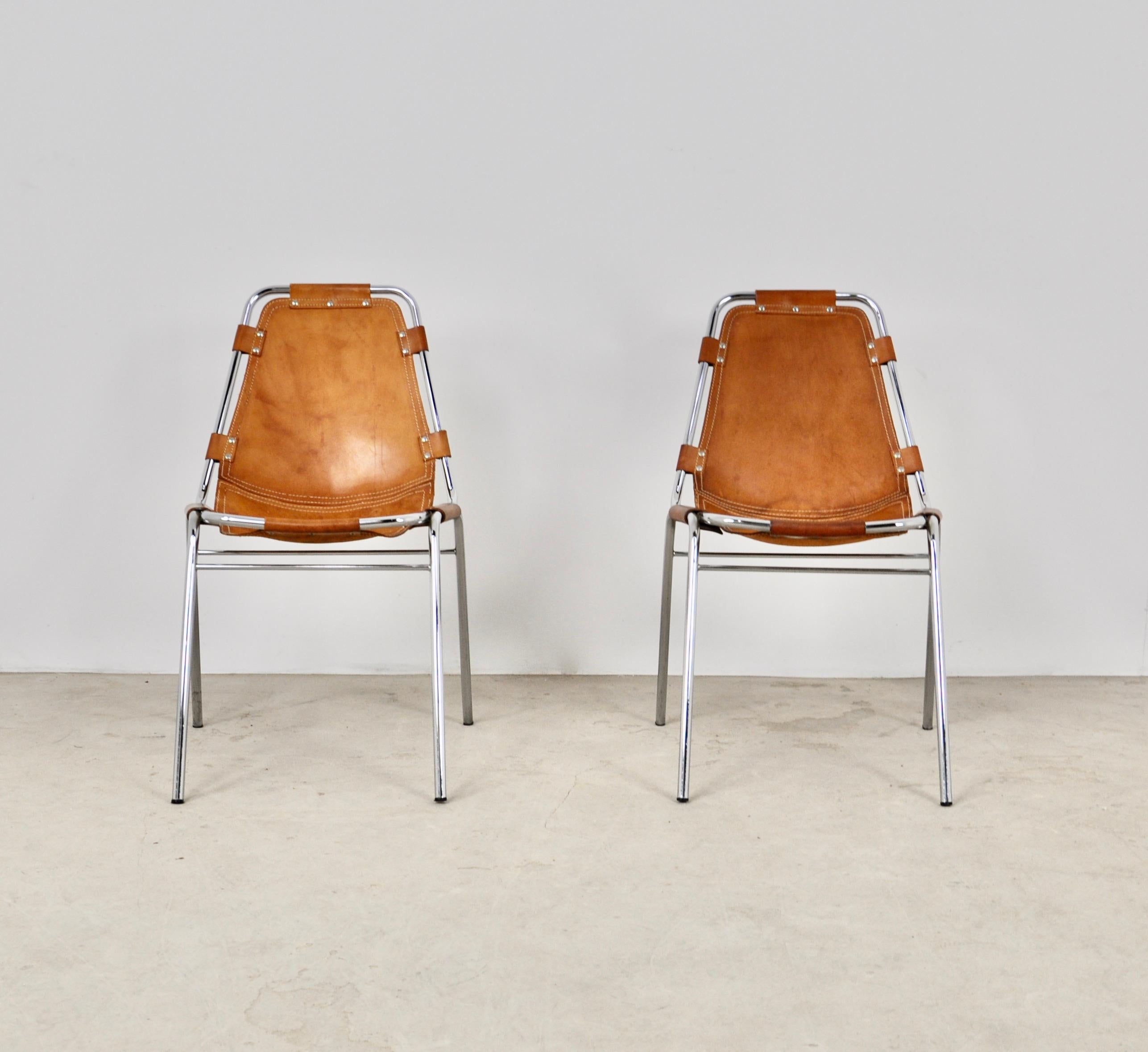 Mid-Century Modern Les Arcs Chairs by Charlotte Perriand, 1960s Set 2