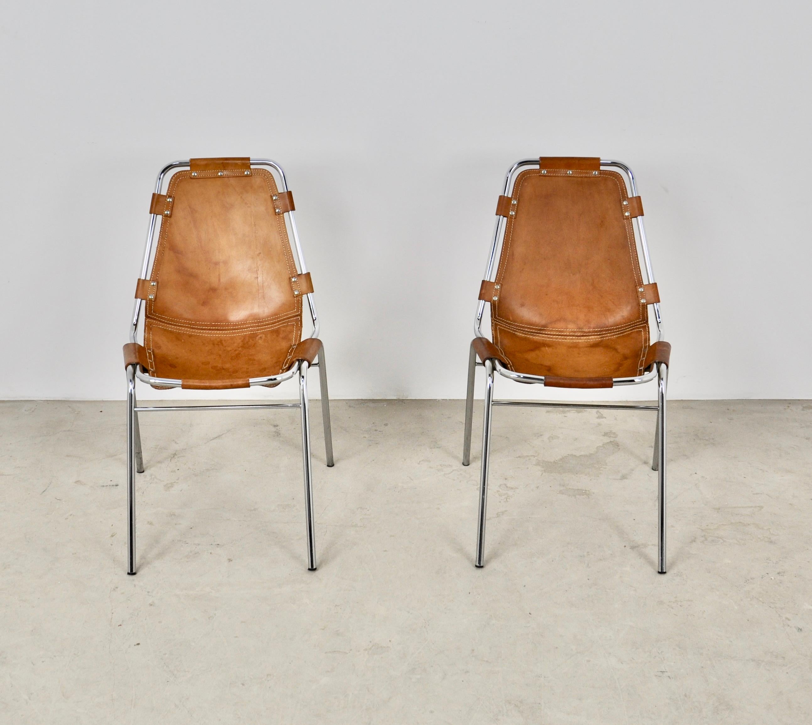 French Les Arcs Chairs by Charlotte Perriand, 1960s Set 2