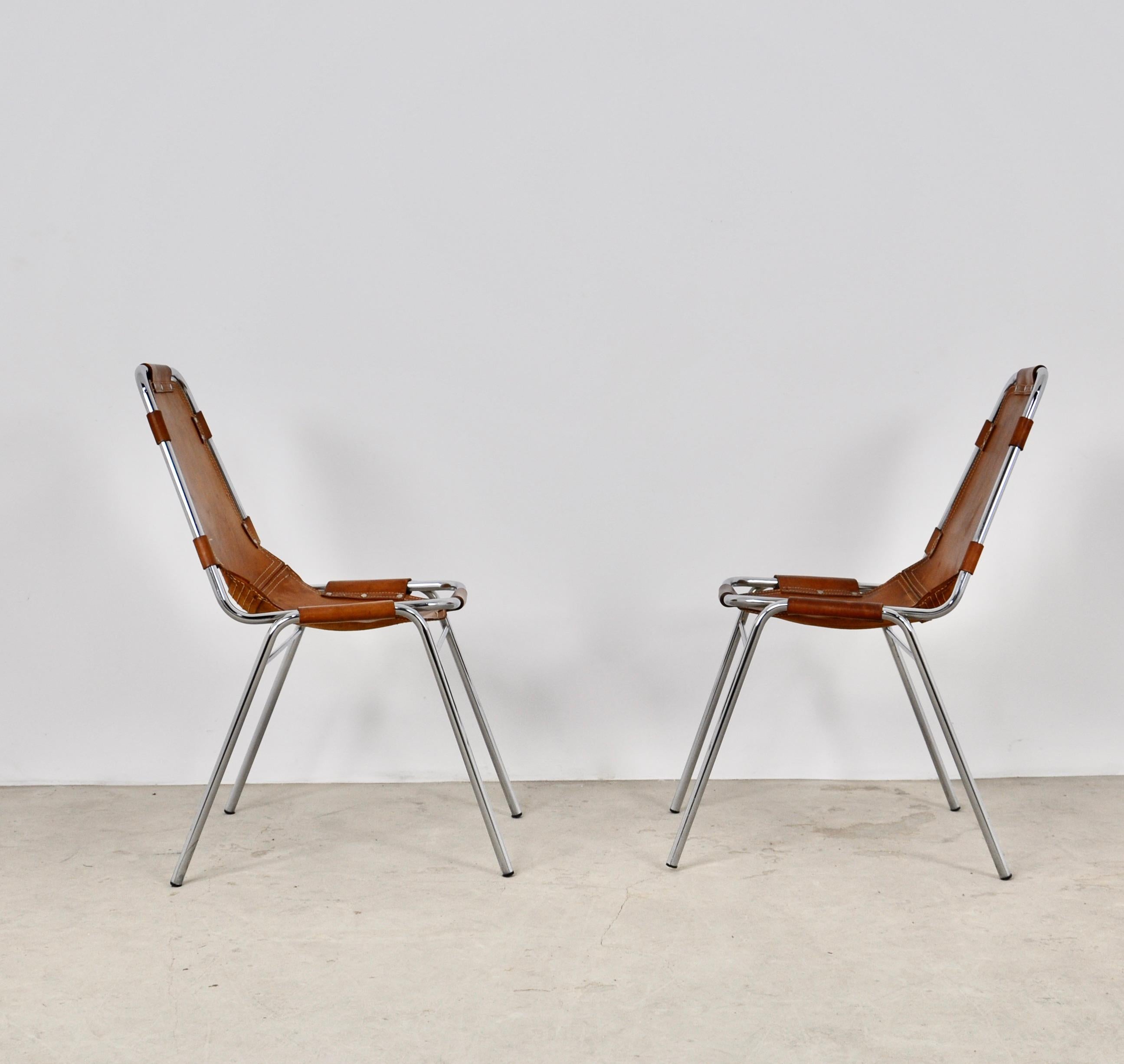 Les Arcs Chairs by Charlotte Perriand, 1960s Set 2 2