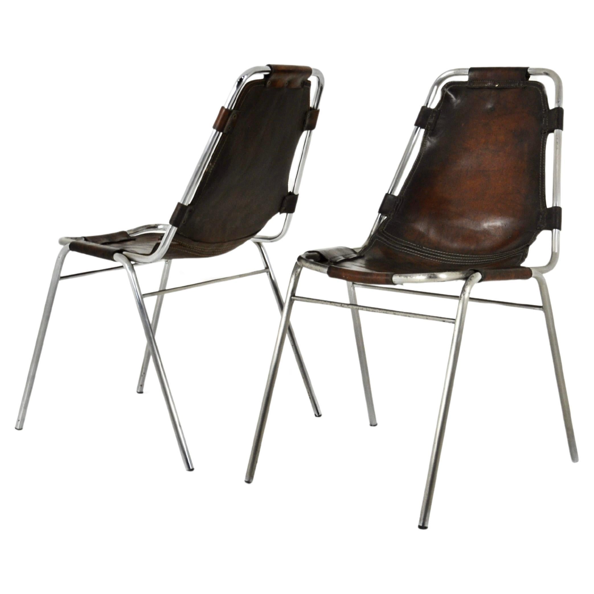 Les Arcs Chairs by Charlotte Perriand, 1960s, Set of 2