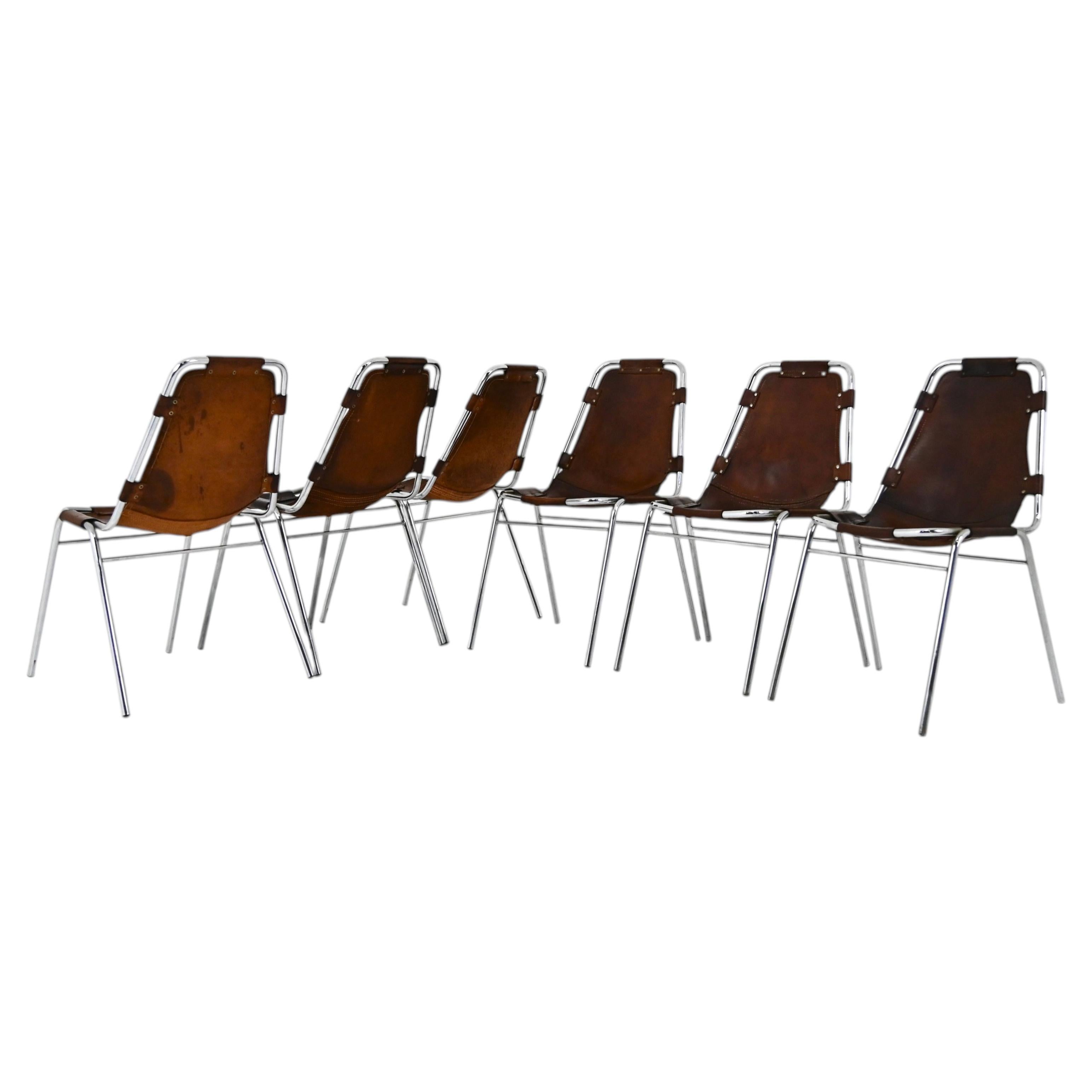 Les Arcs Chairs by Charlotte Perriand, 1960s, set of 6